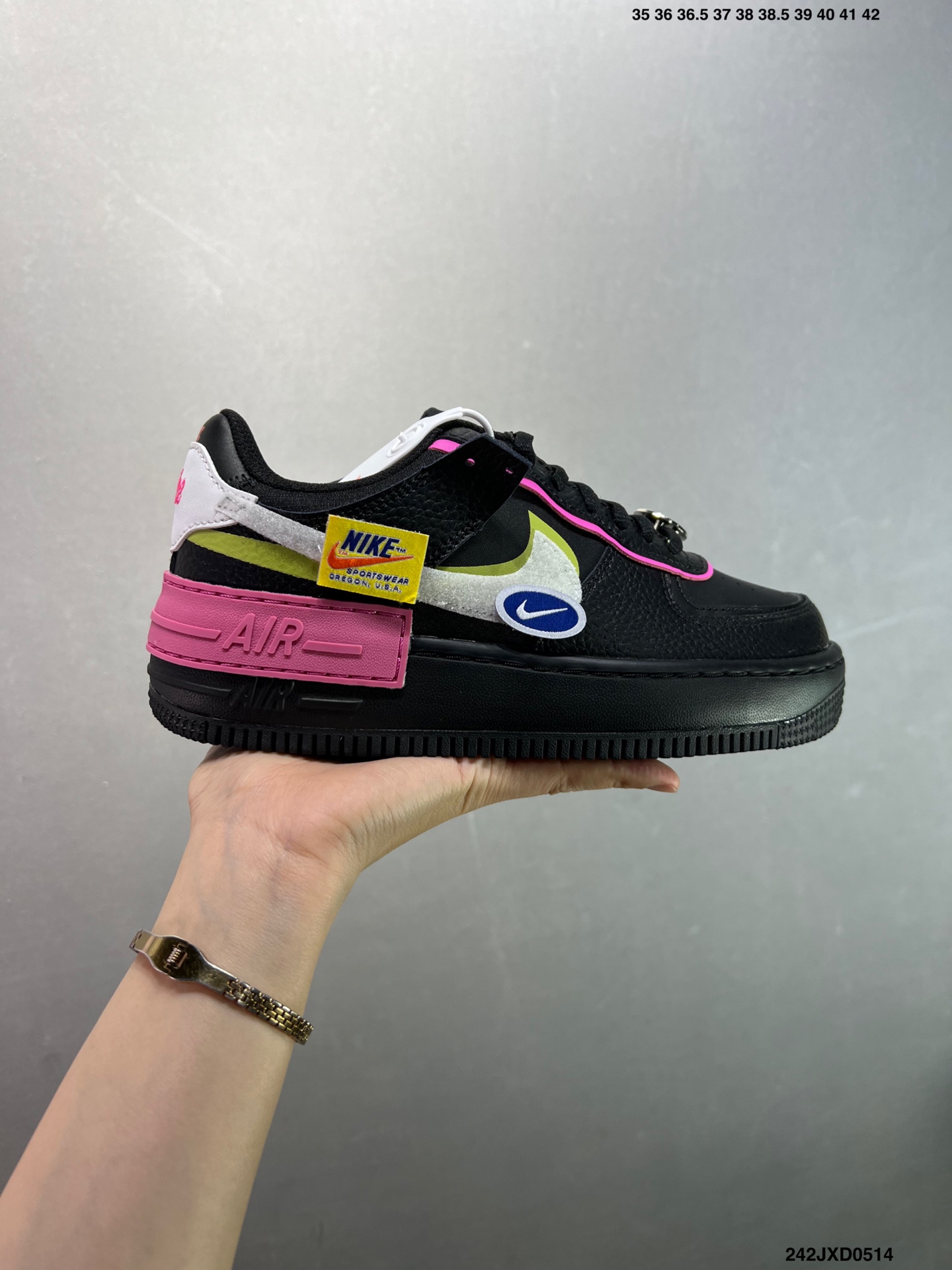 Nike Air Force 1 Shadow AF1 Deconstructed Low-Top Sneakers - Black/Multi 2 i1747149050233 1117 0 0