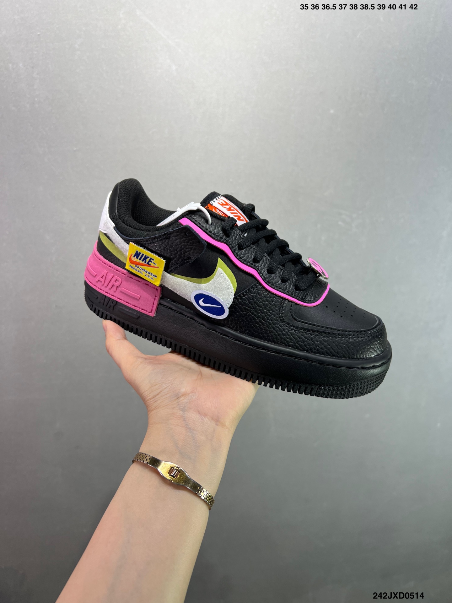 Nike Air Force 1 Shadow AF1 Deconstructed Low-Top Sneakers - Black/Multi 3 i1747149051882 4709 0 1