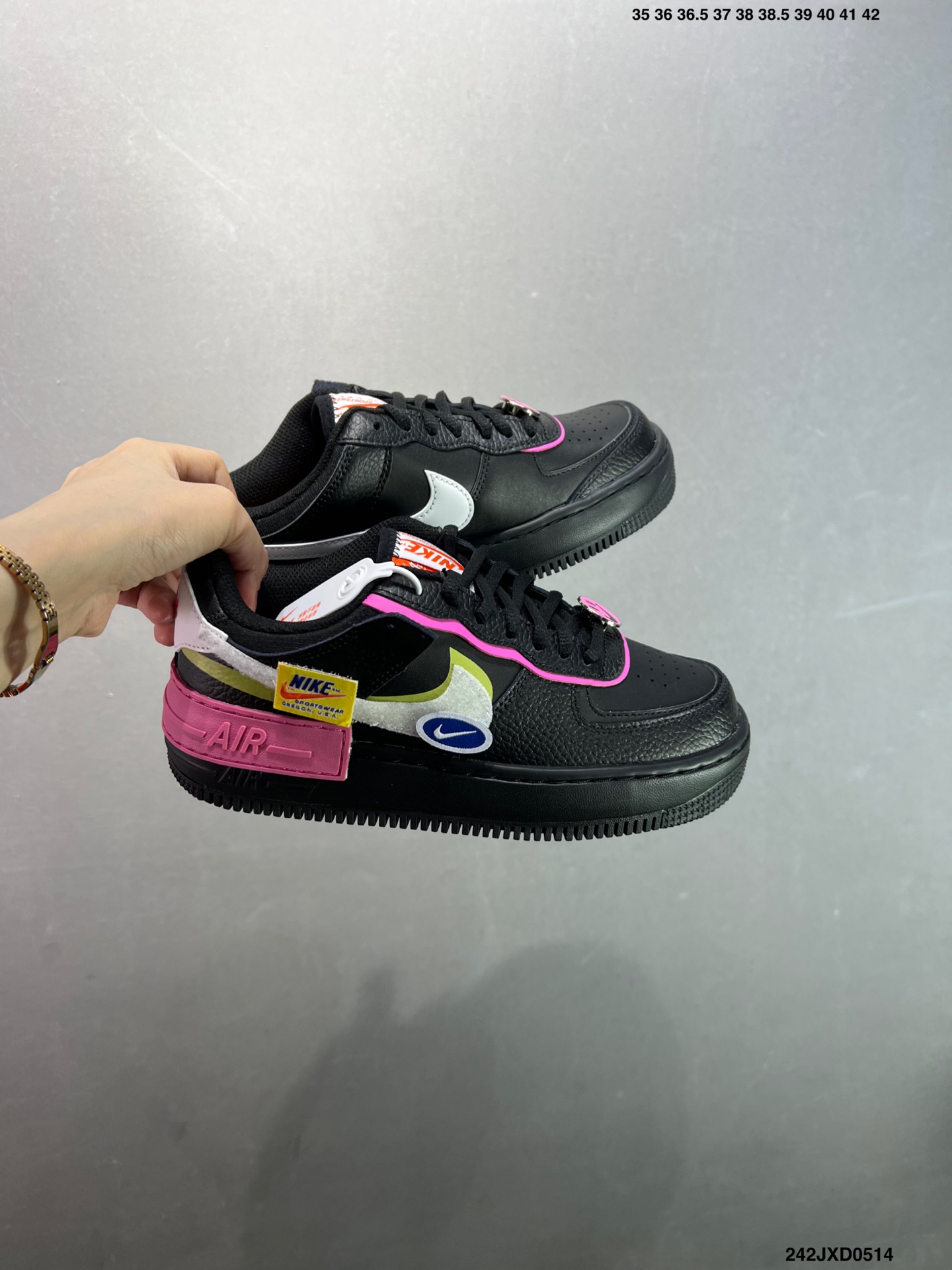Nike Air Force 1 Shadow AF1 Deconstructed Low-Top Sneakers - Black/Multi 10 i1747149051896 5056 0 8