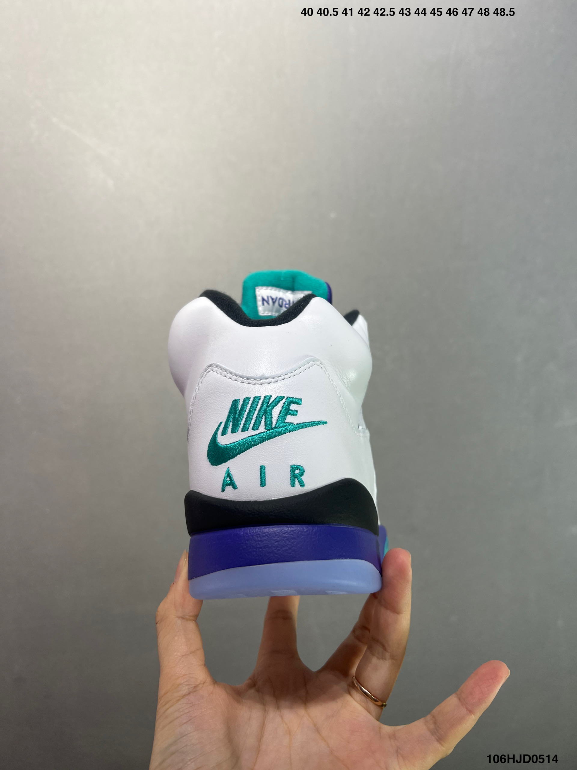 Air Jordan 5 Retro: White, Teal, and Purple Basketball Shoes for Men 5 i1747152185277 9382 0 3