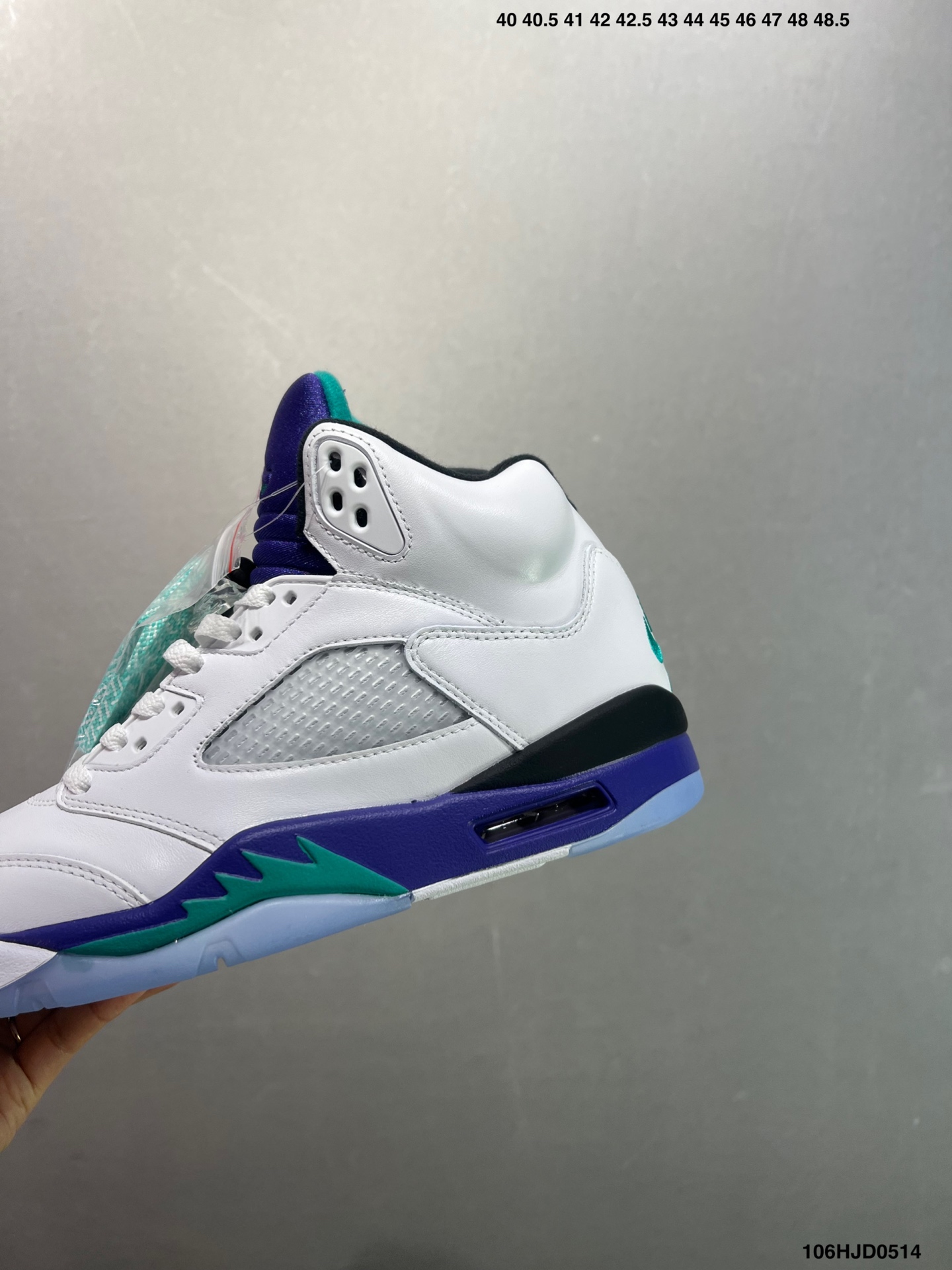 Air Jordan 5 Retro: White, Teal, and Purple Basketball Shoes for Men 7 i1747152185586 1567 0 5