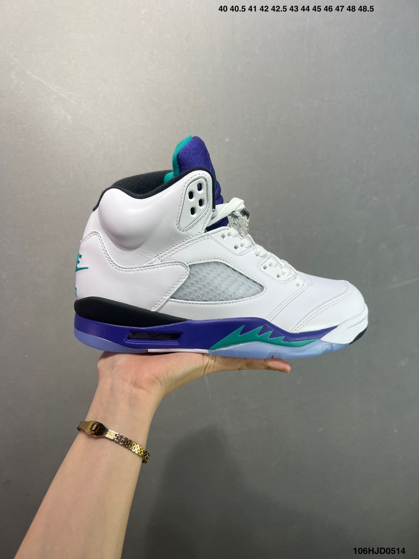 Air Jordan 5 Retro: White, Teal, and Purple Basketball Shoes for Men 2 i1747152187339 9739 0 0