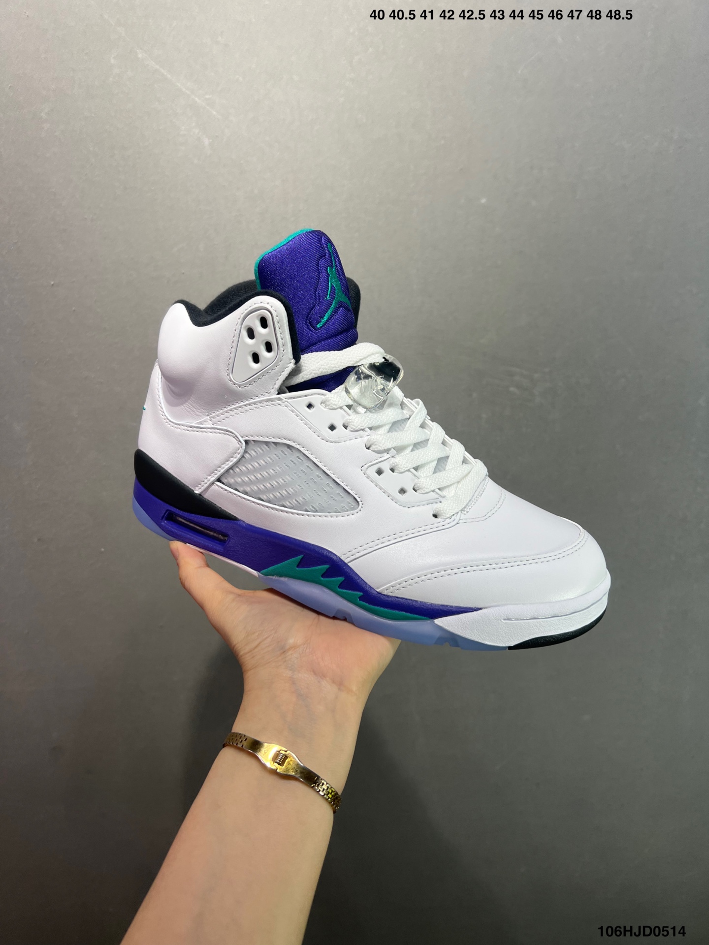 Air Jordan 5 Retro: White, Teal, and Purple Basketball Shoes for Men 3 i1747152187353 5314 0 1