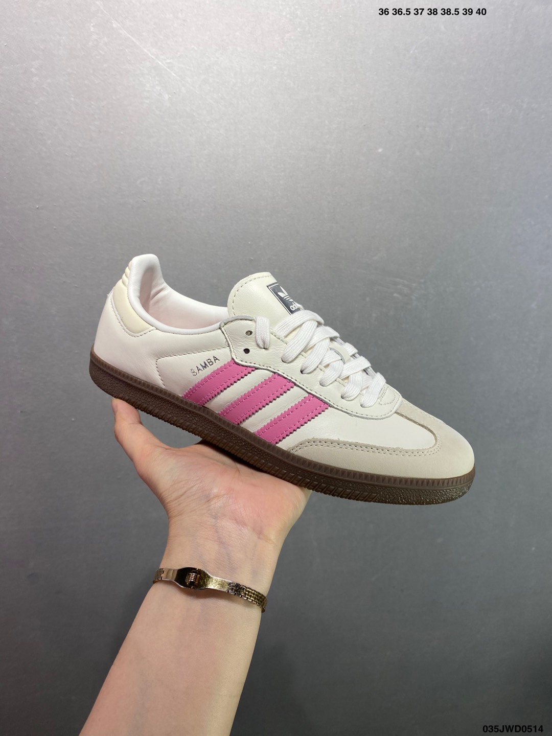 Adidas Samba OG Retro Sneakers with Suede Details and Pink Stripes 3 i1747153984239 3847 0 1