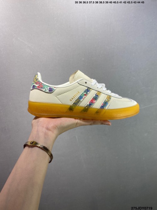 Adidas Gazelle SR Retro Casual Sneakers - Floral Accents & Comfortable Fit 1 Adidas Gazelle SR Retro Casual Sneakers - Floral Accents & Comfortable Fit