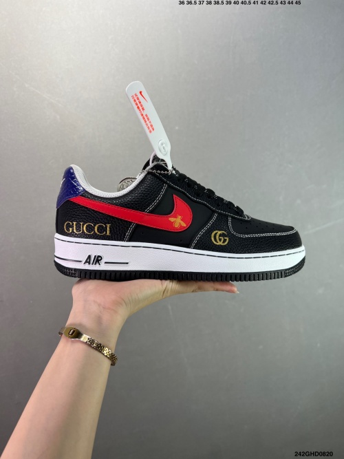 Nike Air Force 1 Low Custom Gucci Sneakers, Limited Edition Design 1 Nike Air Force 1 Low Custom Gucci Sneakers, Limited Edition Design