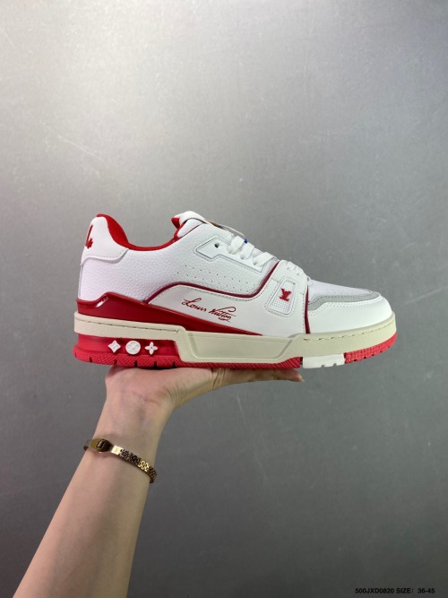 Louis Vuitton Trainer Sneaker: Latest Basketball Style in White and Red 1 Louis Vuitton Trainer Sneaker: Latest Basketball Style in White and Red