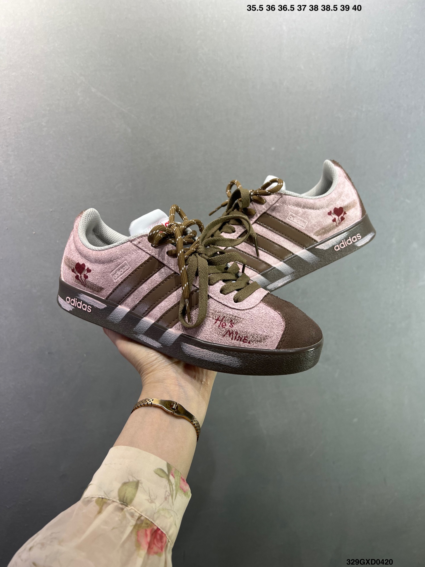 Adidas Vl Court Classic ‘DIY’定制 阿迪达斯 运动休闲 低帮德训T头鞋 HQ1802
