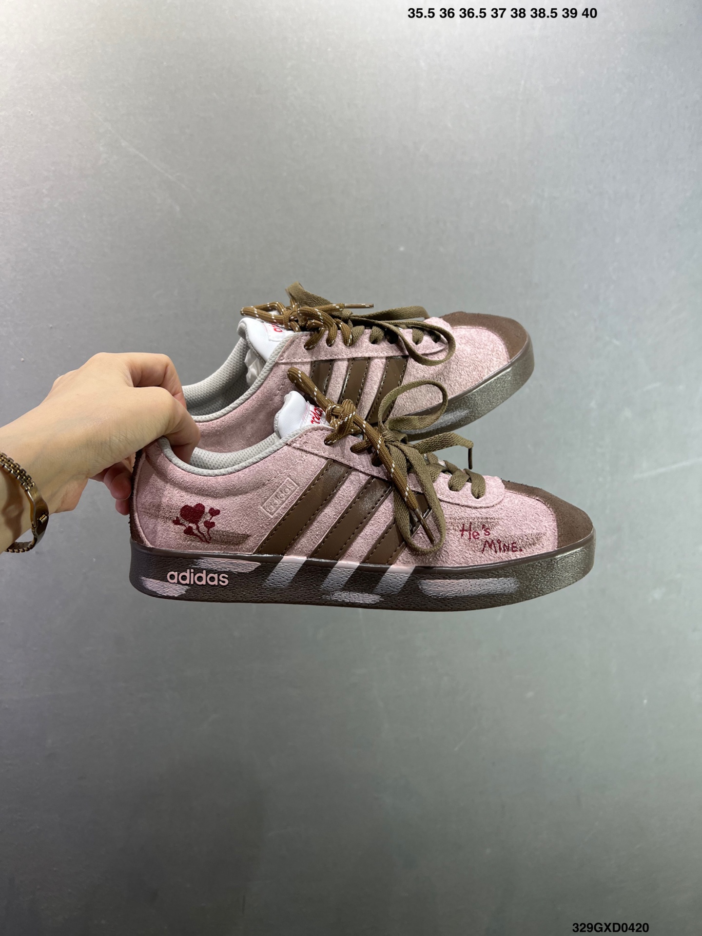 Adidas Vl Court Classic ‘DIY’定制 阿迪达斯 运动休闲 低帮德训T头鞋 HQ1802
