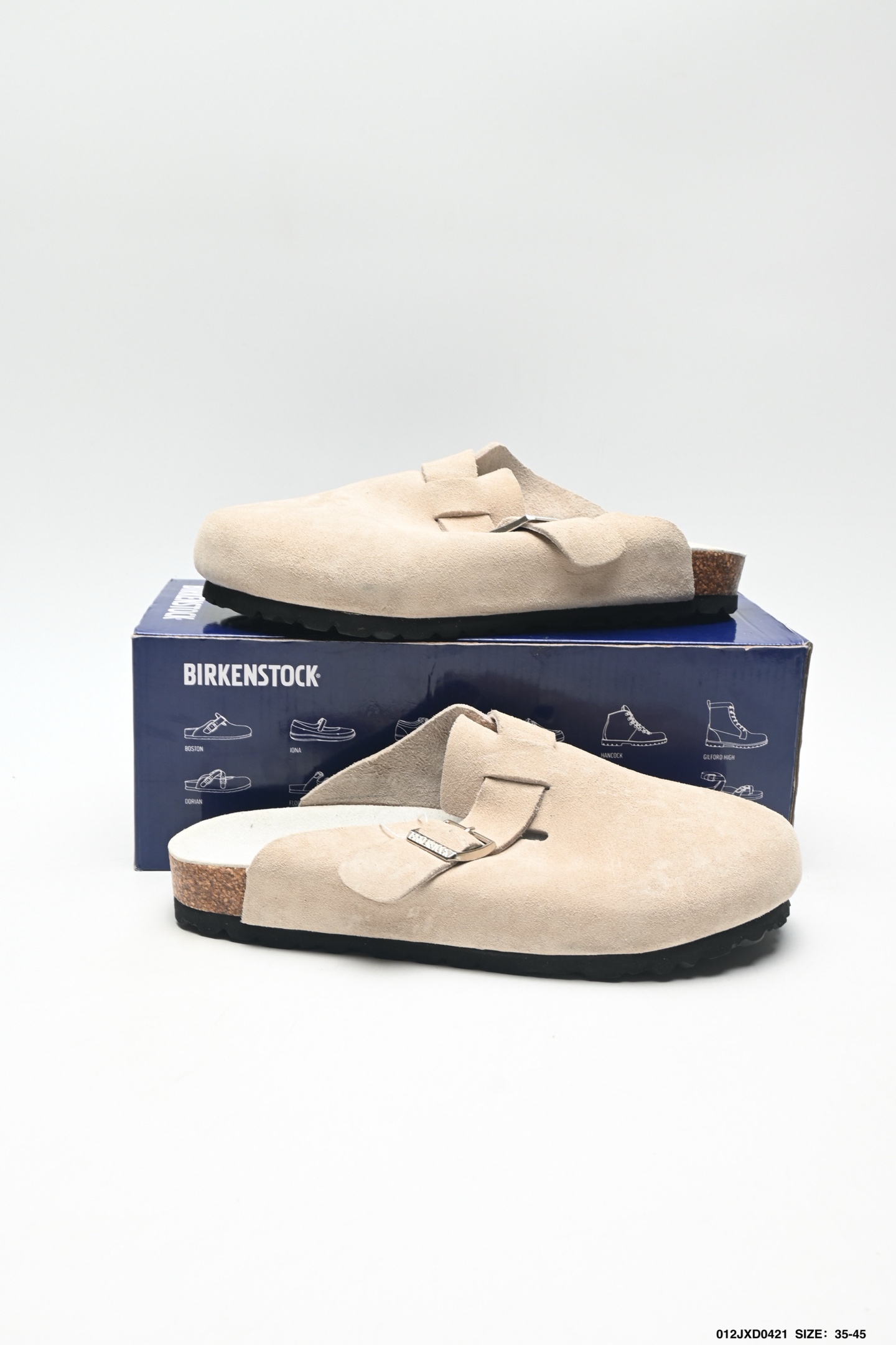 180 Birkenstock Boston Shearling 简约时尚 舒适百搭 耐磨防滑 半包勃肯休闲鞋 0560771