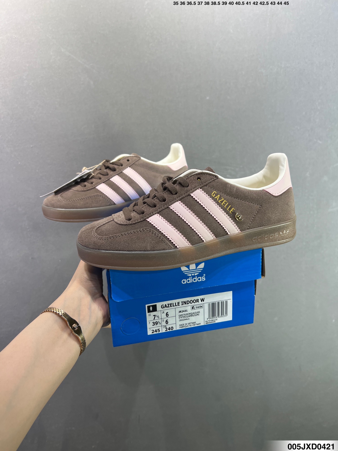 180 阿迪达斯Adidas Originals Gazelle Indoor 三叶草复古防滑耐磨低帮板鞋 HQ8717