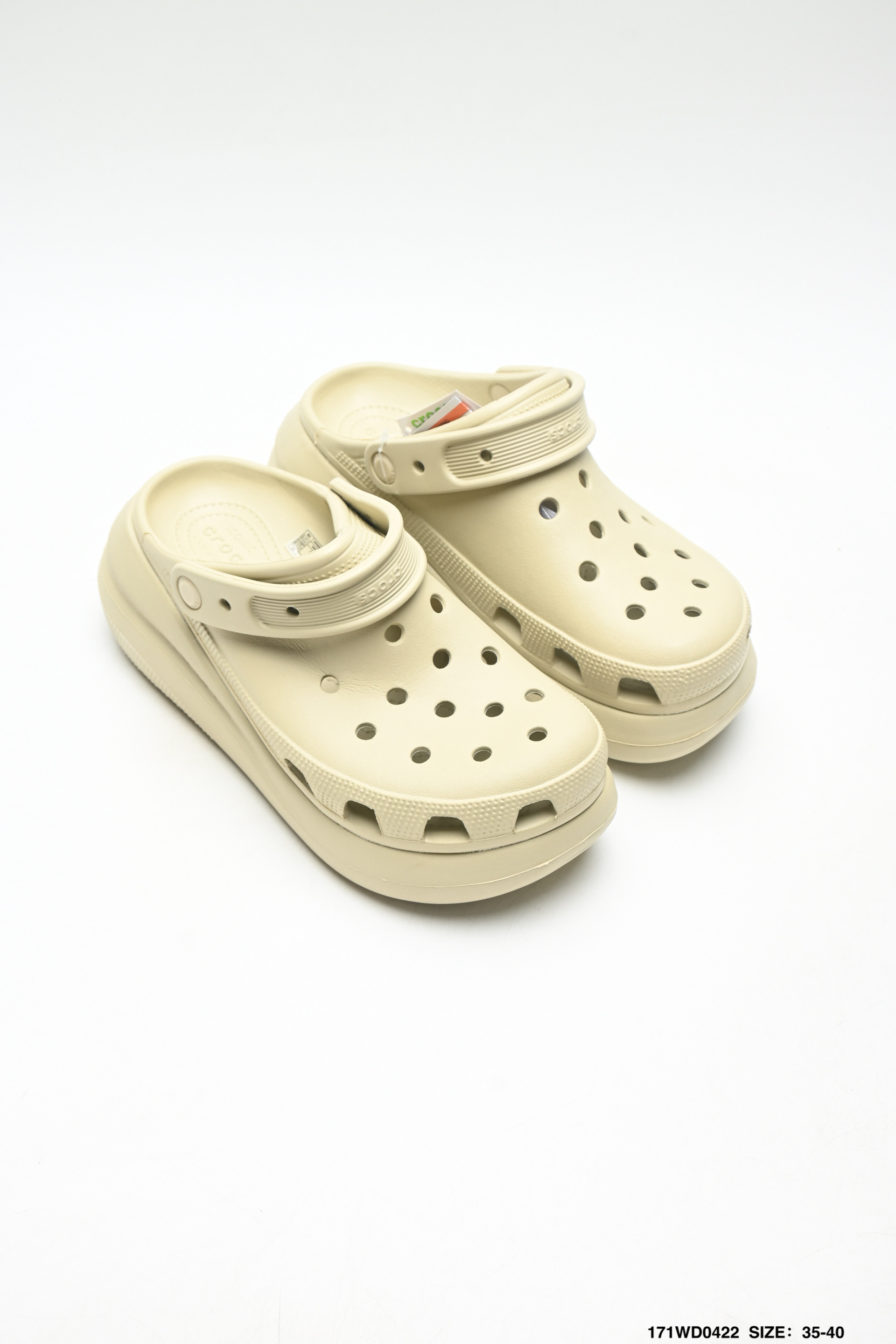 90 Crocs卡骆驰 简约圆头 防磨防滑包头拖鞋