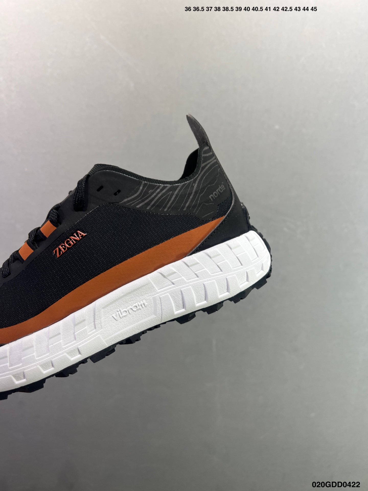 250 ZEGNA x NORDA 001 厚底系带耐磨 低帮 户外 越野登山功能鞋 NORDA001-M-STLTHBLK-8