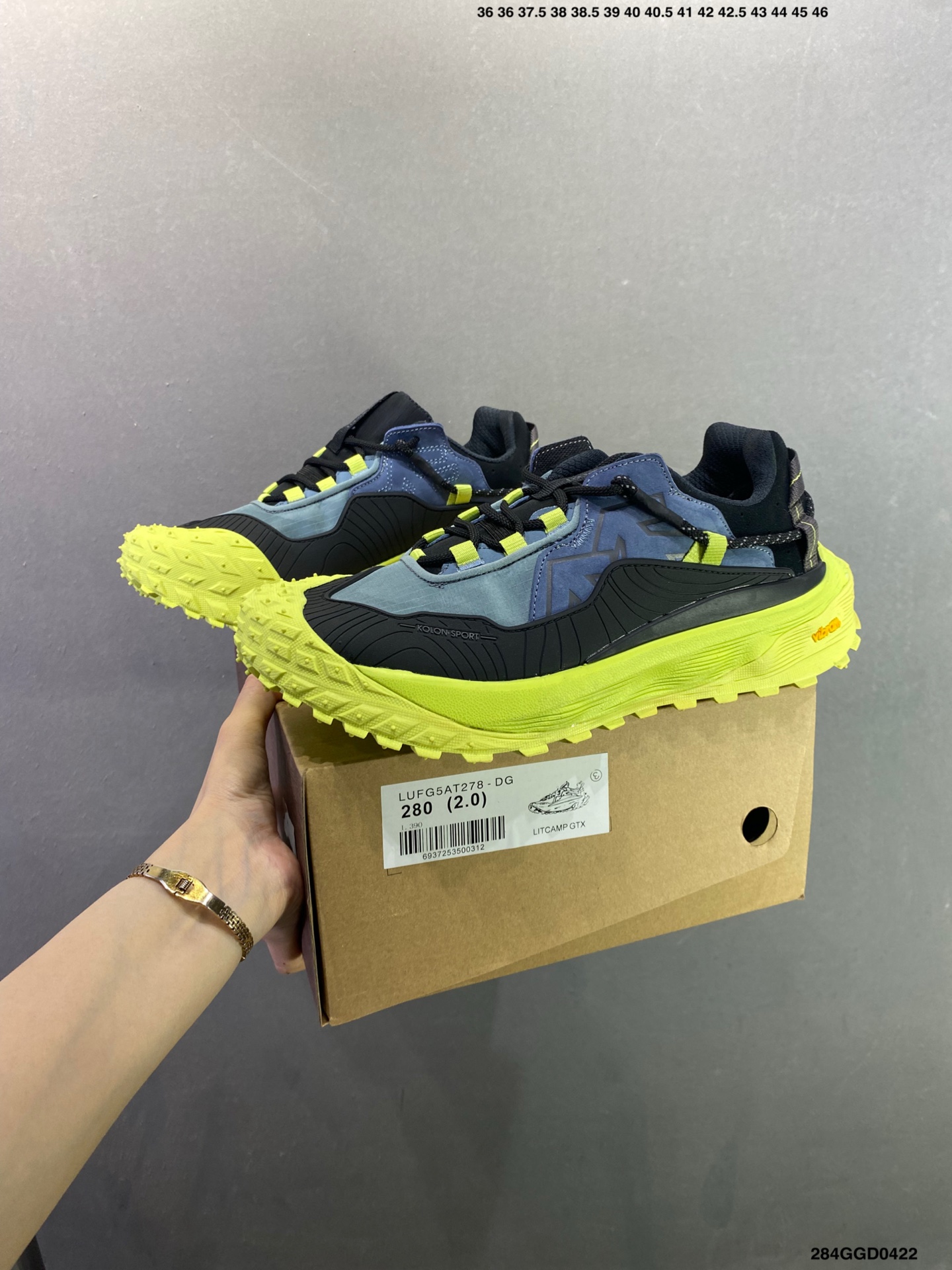 270 可隆KOLON SPORT Skyler 2 舒适柔软 防水支撑轻便回弹 户外 低帮徒步鞋 LUFG5ST400-BK