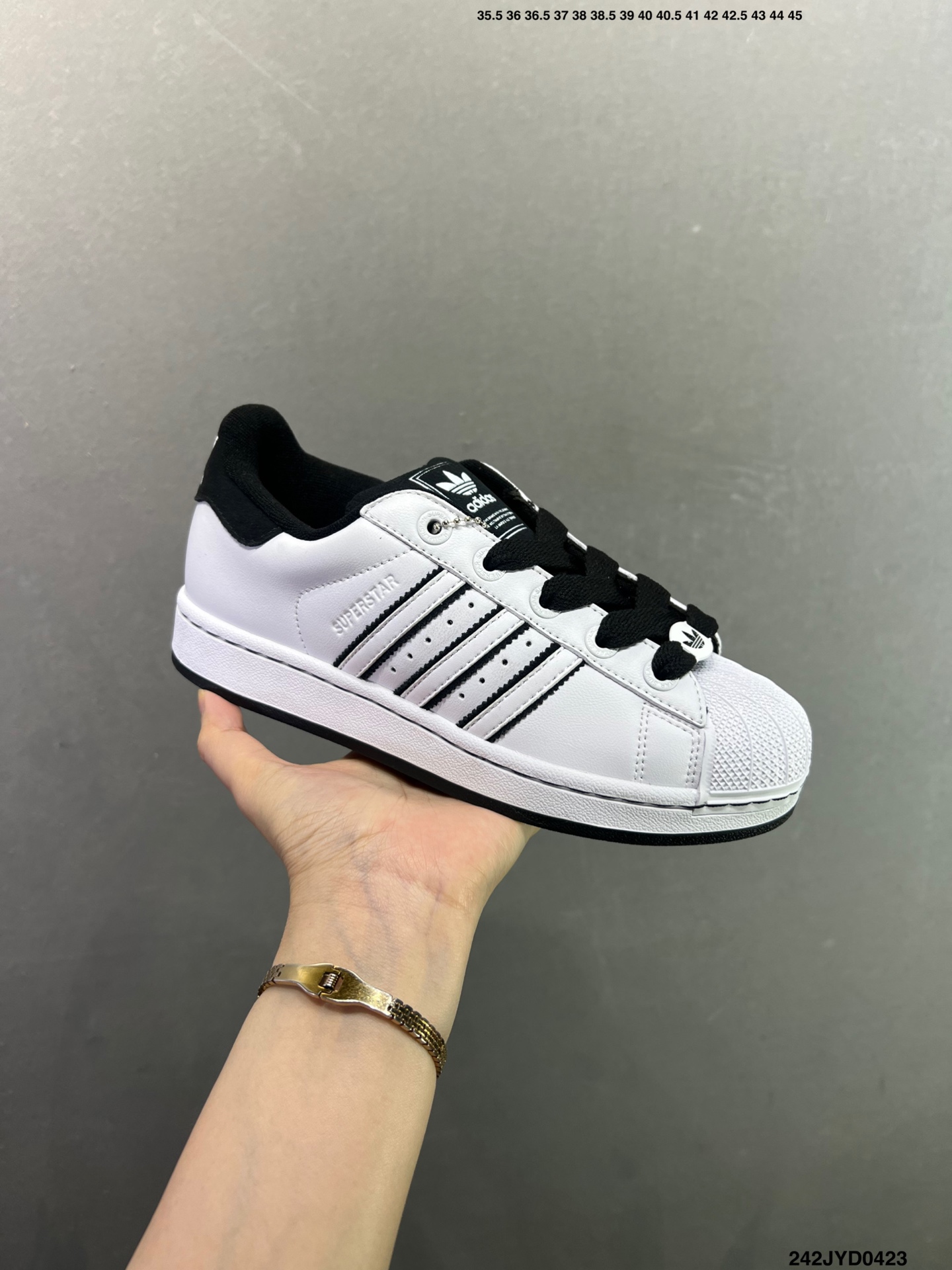 阿迪达斯/三叶草Adidas Originals Superstar”Christmas“经典贝壳头系列低帮百搭休闲运动板鞋D“皮革白紫” JS1373
