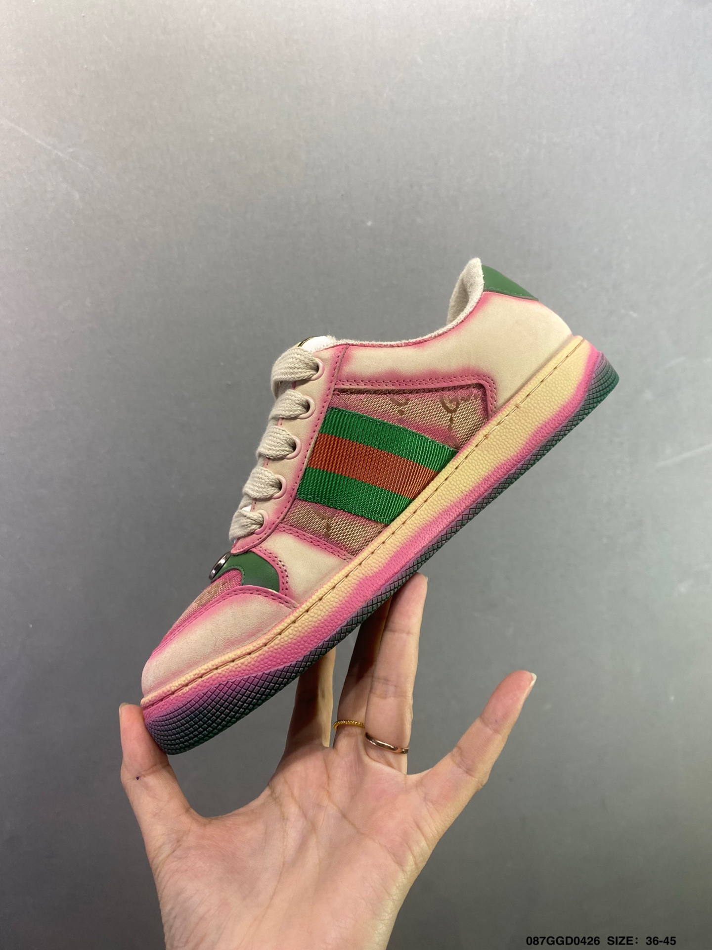 GUCCI古驰 Screener 胖丁 皮革 低帮圆头系带 时尚板鞋 做旧版 570443 9Y920 9666-Top High Quatity Cheap Sneakers Fashion Clothing Clothes Bags handbags Shoes of all Brand wholesale With The best Quality And Beautiful Price from China Factory Chinese suppliers wholesaler seller GUCCI古驰 Screener 胖丁 皮革 低帮圆头系带 时尚板鞋 做旧版 570443 9Y920 9666