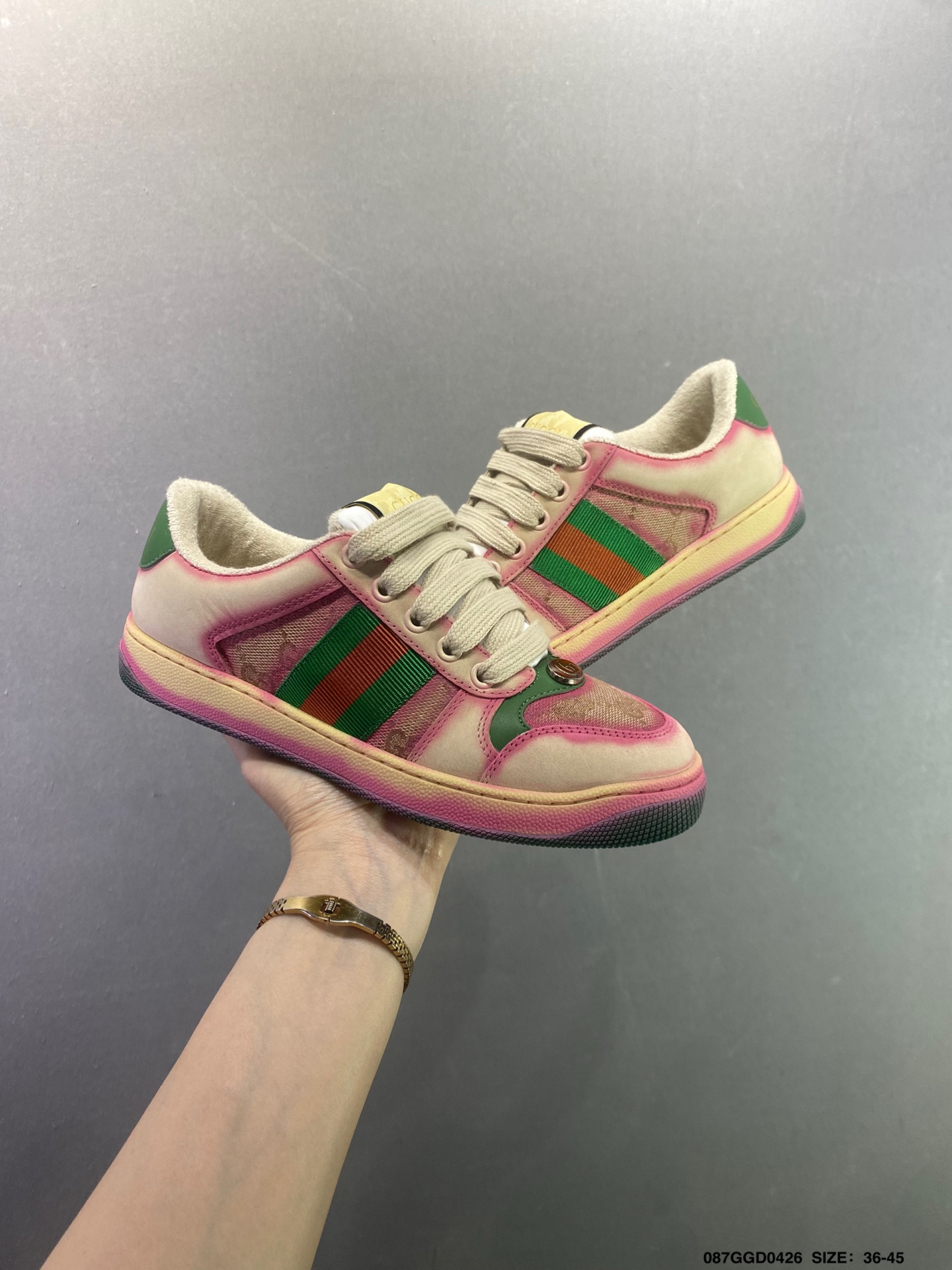 GUCCI古驰 Screener 胖丁 皮革 低帮圆头系带 时尚板鞋 做旧版 570443 9Y920 9666-Top High Quatity Cheap Sneakers Fashion Clothing Clothes Bags handbags Shoes of all Brand wholesale With The best Quality And Beautiful Price from China Factory Chinese suppliers wholesaler seller GUCCI古驰 Screener 胖丁 皮革 低帮圆头系带 时尚板鞋 做旧版 570443 9Y920 9666