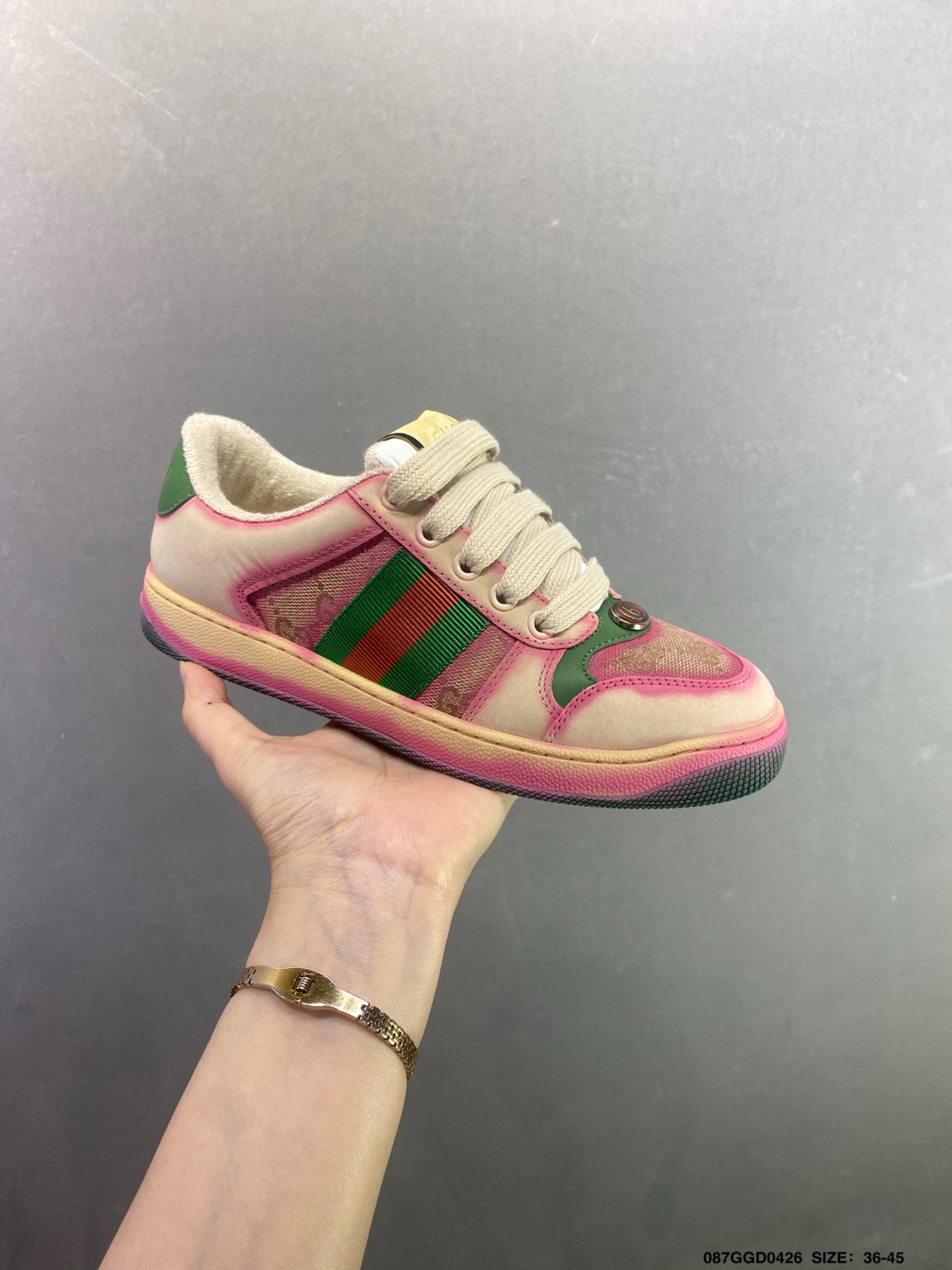 GUCCI古驰 Screener 胖丁 皮革 低帮圆头系带 时尚板鞋 做旧版 570443 9Y920 9666-Top High Quatity Cheap Sneakers Fashion Clothing Clothes Bags handbags Shoes of all Brand wholesale With The best Quality And Beautiful Price from China Factory Chinese suppliers wholesaler seller GUCCI古驰 Screener 胖丁 皮革 低帮圆头系带 时尚板鞋 做旧版 570443 9Y920 9666