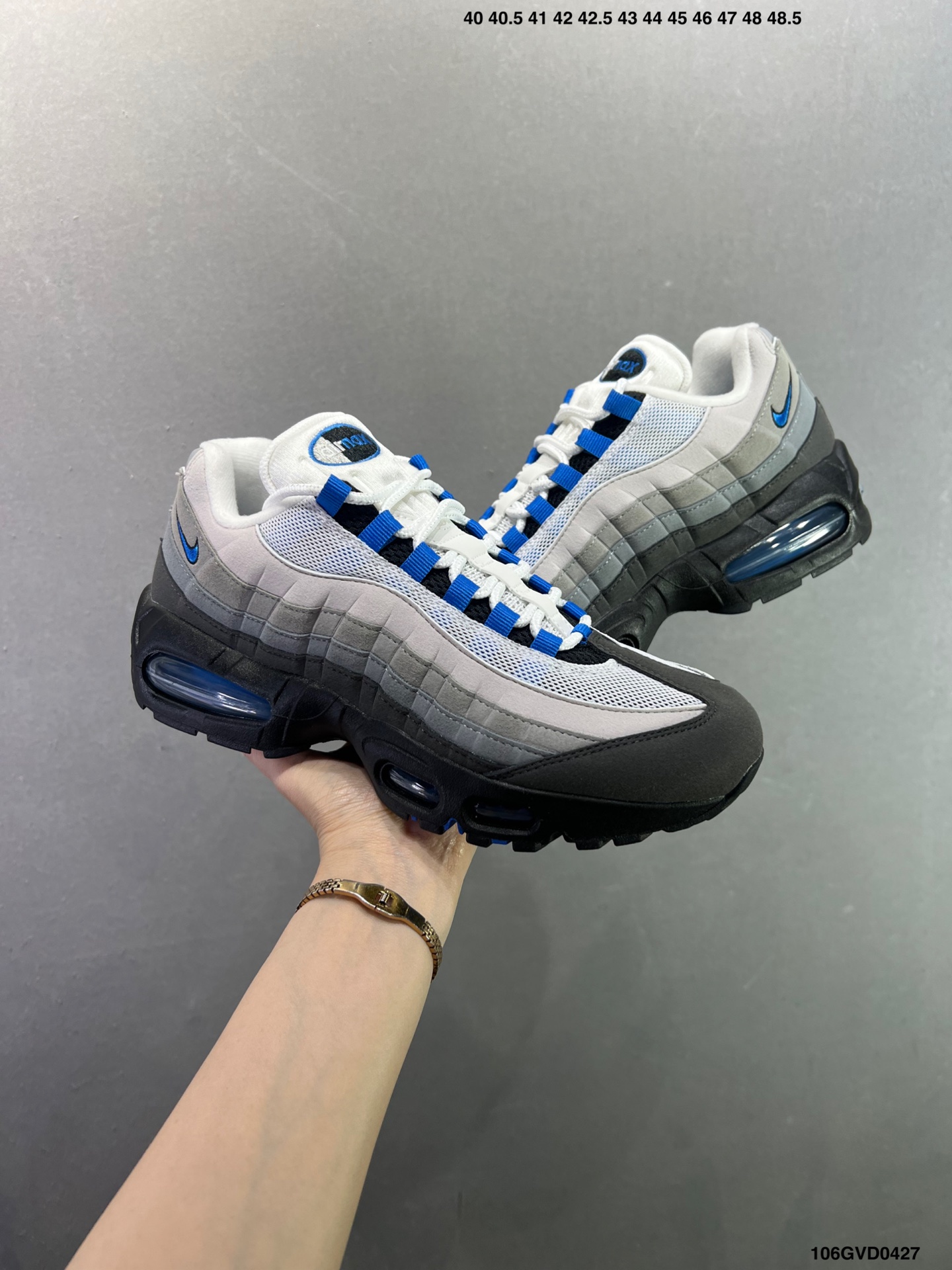 NK Air Max 95 Blue Spark 舒适百搭耐磨低帮气垫休闲跑步鞋 灰黑蓝 IM7410-100-Top High Quatity Cheap Sneakers Fashion Clothing Clothes Bags handbags Shoes of all Brand wholesale With The best Quality And Beautiful Price from China Factory Chinese suppliers wholesaler seller NK Air Max 95 Blue Spark 舒适百搭耐磨低帮气垫休闲跑步鞋 灰黑蓝 IM7410-100