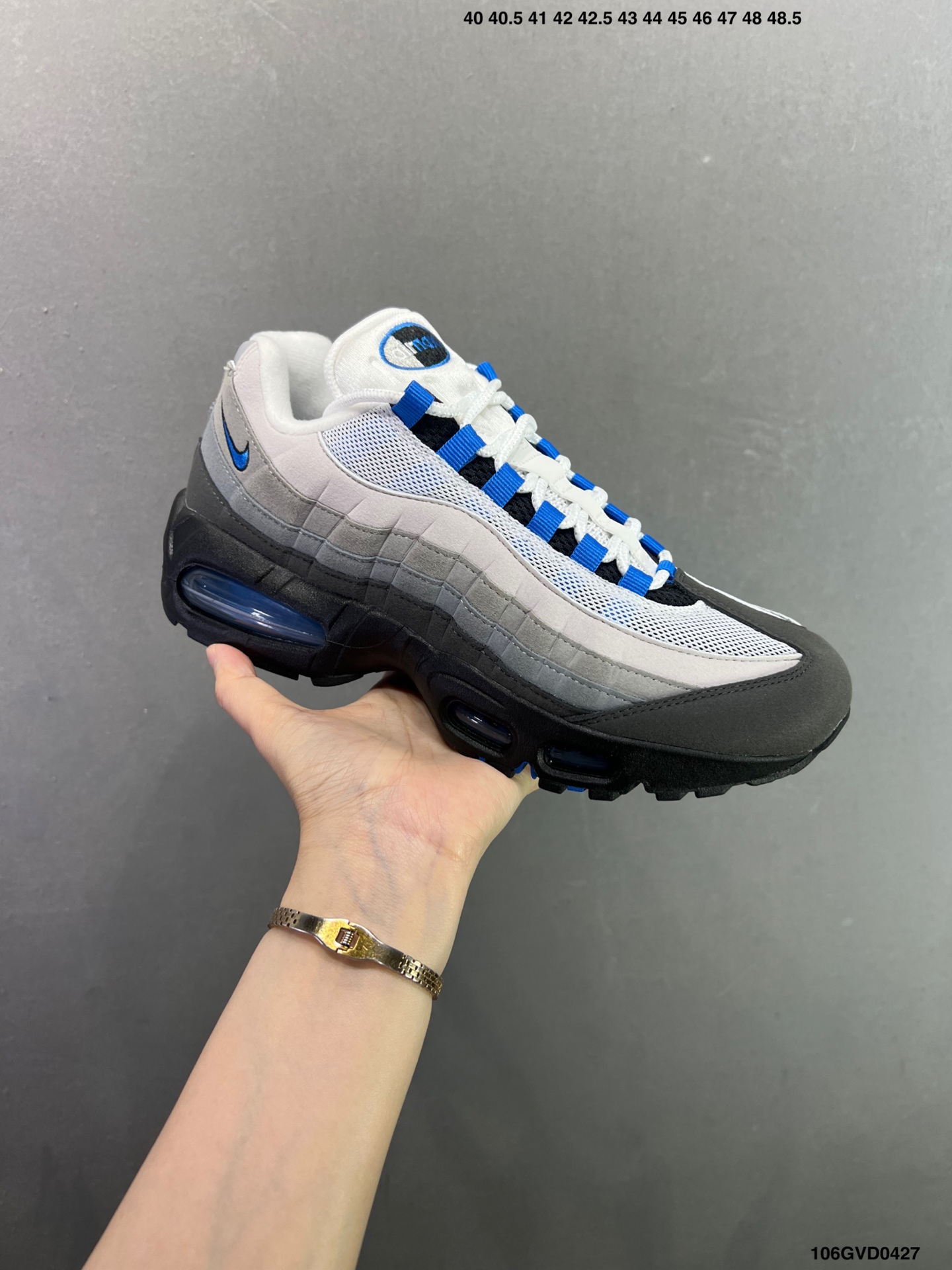 NK Air Max 95 Blue Spark 舒适百搭耐磨低帮气垫休闲跑步鞋 灰黑蓝 IM7410-100-Top High Quatity Cheap Sneakers Fashion Clothing Clothes Bags handbags Shoes of all Brand wholesale With The best Quality And Beautiful Price from China Factory Chinese suppliers wholesaler seller NK Air Max 95 Blue Spark 舒适百搭耐磨低帮气垫休闲跑步鞋 灰黑蓝 IM7410-100