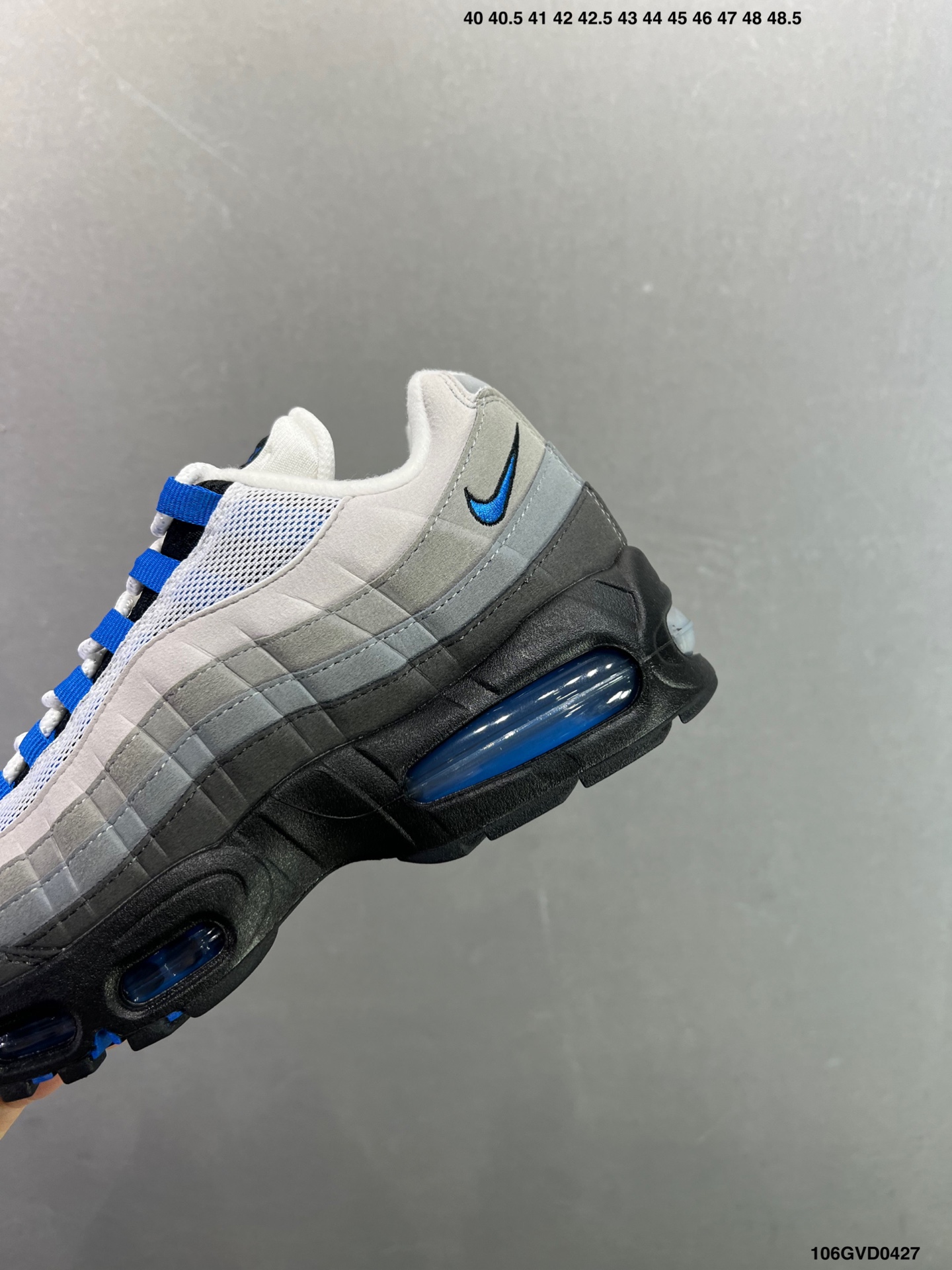 NK Air Max 95 Blue Spark 舒适百搭耐磨低帮气垫休闲跑步鞋 灰黑蓝 IM7410-100-Top High Quatity Cheap Sneakers Fashion Clothing Clothes Bags handbags Shoes of all Brand wholesale With The best Quality And Beautiful Price from China Factory Chinese suppliers wholesaler seller NK Air Max 95 Blue Spark 舒适百搭耐磨低帮气垫休闲跑步鞋 灰黑蓝 IM7410-100