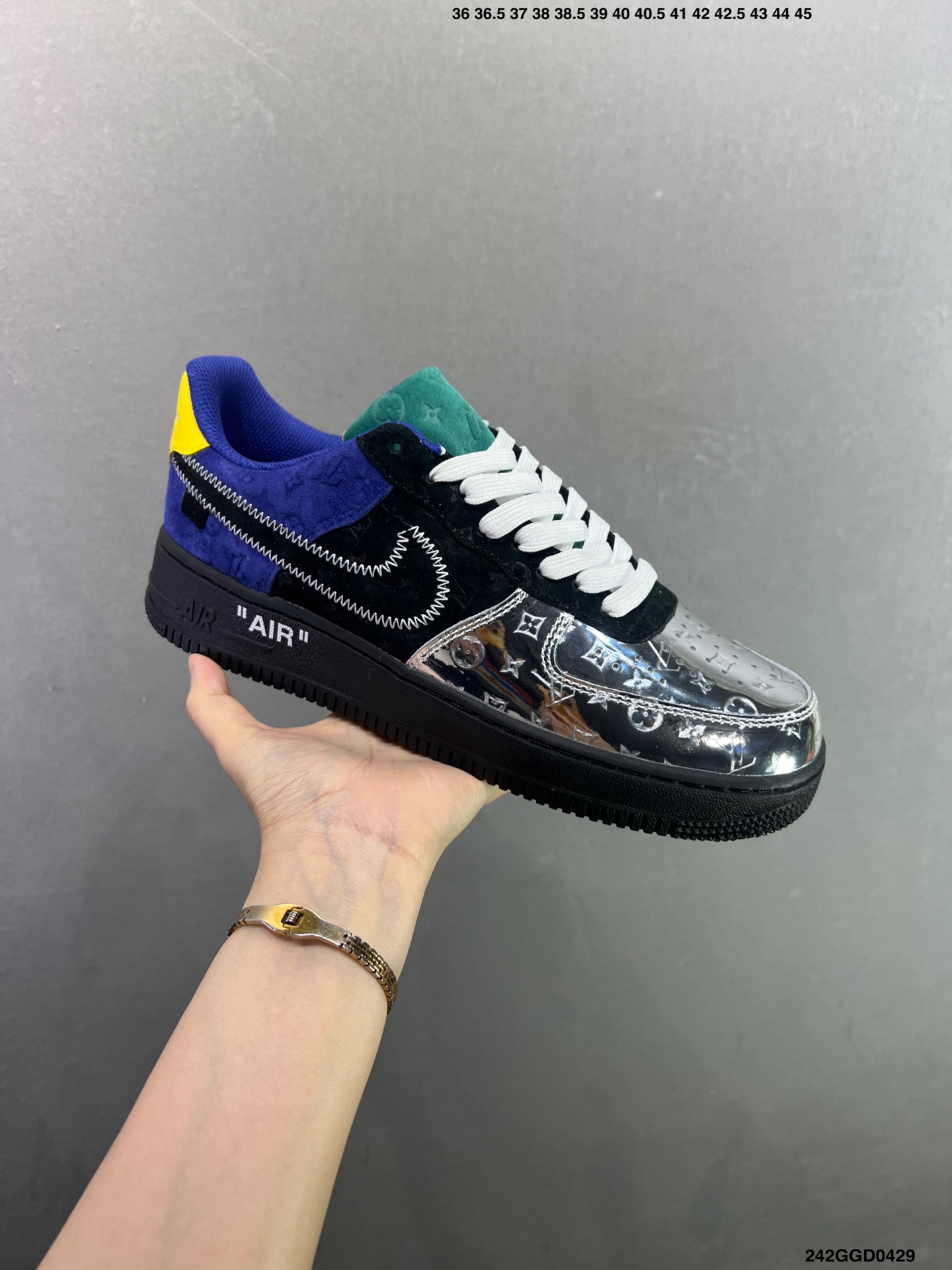 Louis Vuitton x Nike Force 1 Low 黑银黄 1A9VCH