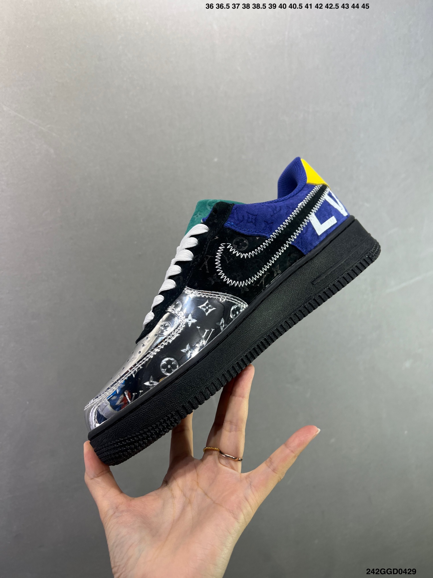 Louis Vuitton x Nike Force 1 Low 黑银黄 1A9VCH