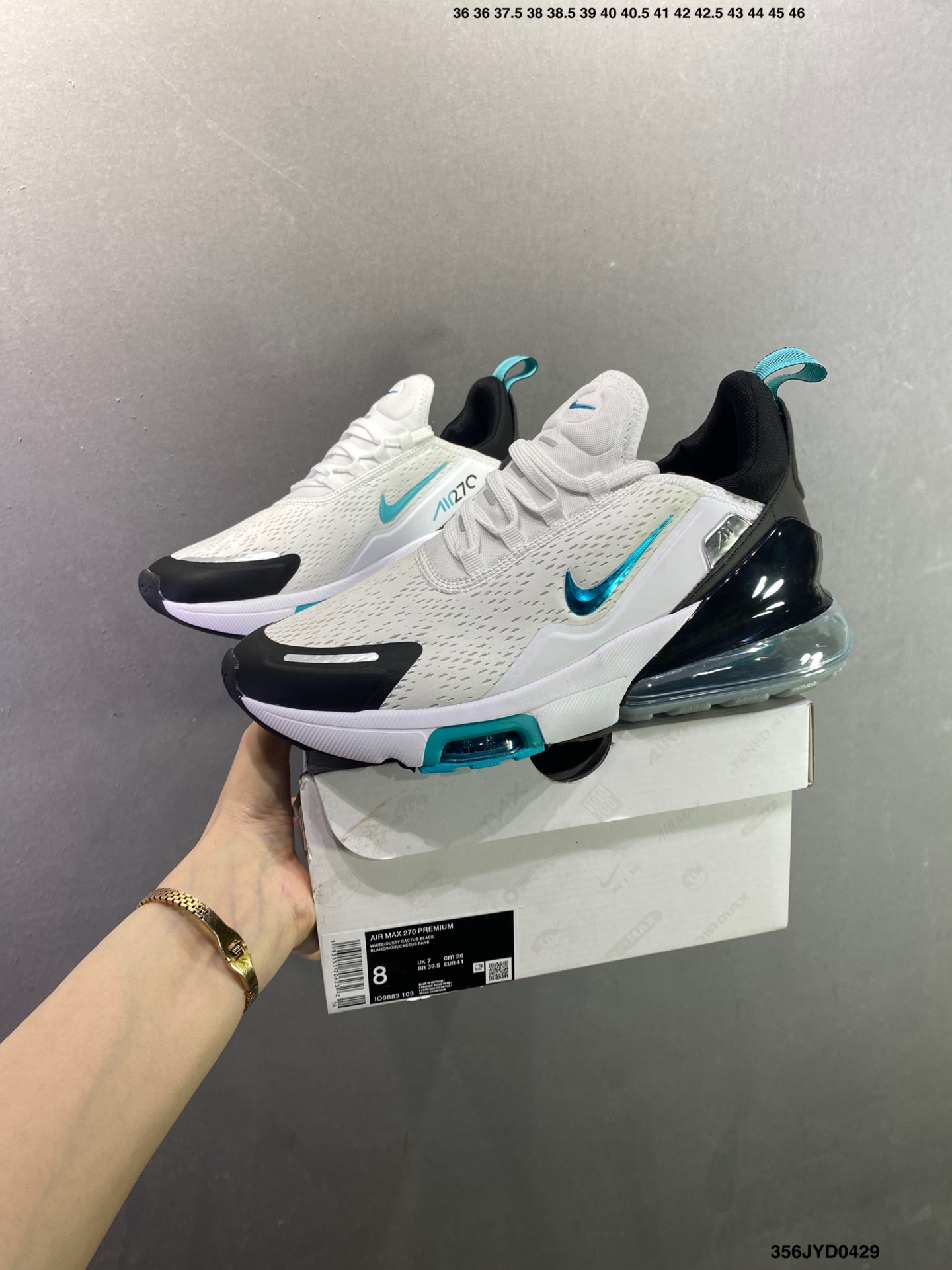 Nike Air Max 270 Flyknit 耐克 运动缓震 大气垫休闲跑步鞋 IO9883-001