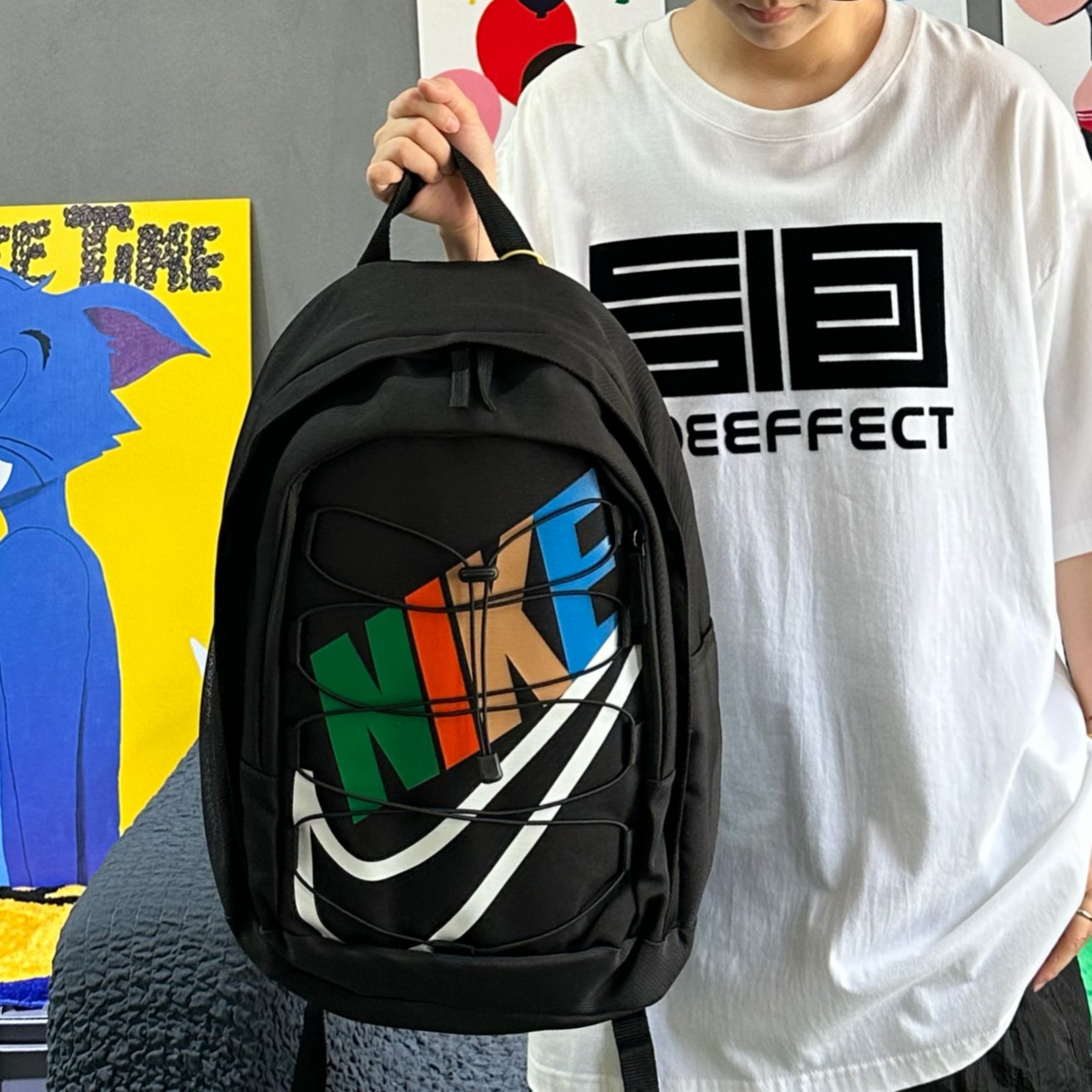 Nike Rainbow Drawstring Series Backpack / Shoulder Bag / Schoolbag — A - Bag