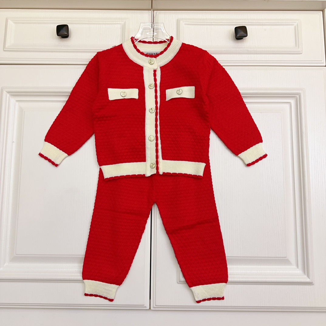 Chanel, children's clothing, girls' hoodie set, baby split outfit, made 2