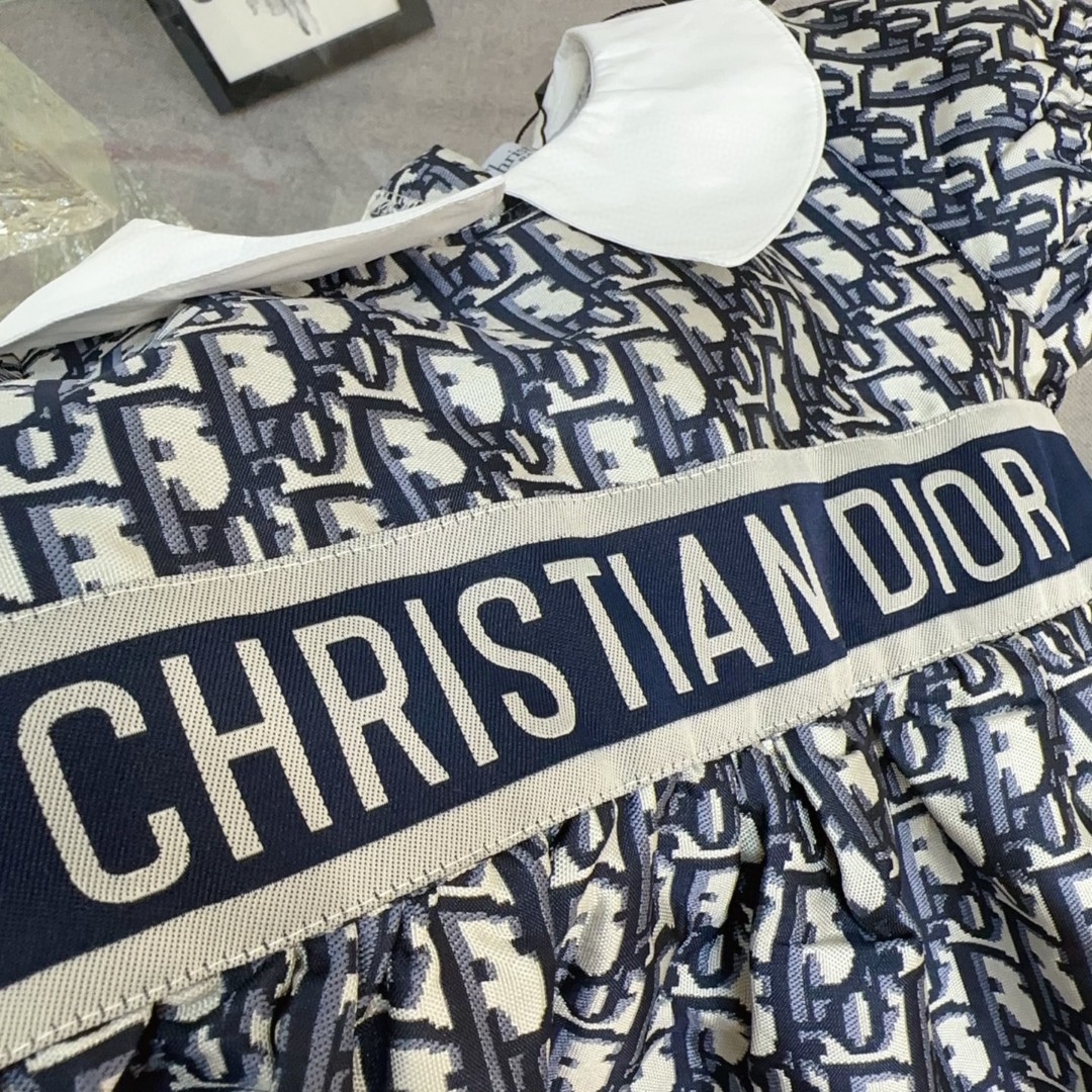 Elegant Women's Summer Dress - Dior Inspired, Cute Doll Collar, Premium Fabric 7 a1741863907790 8038
