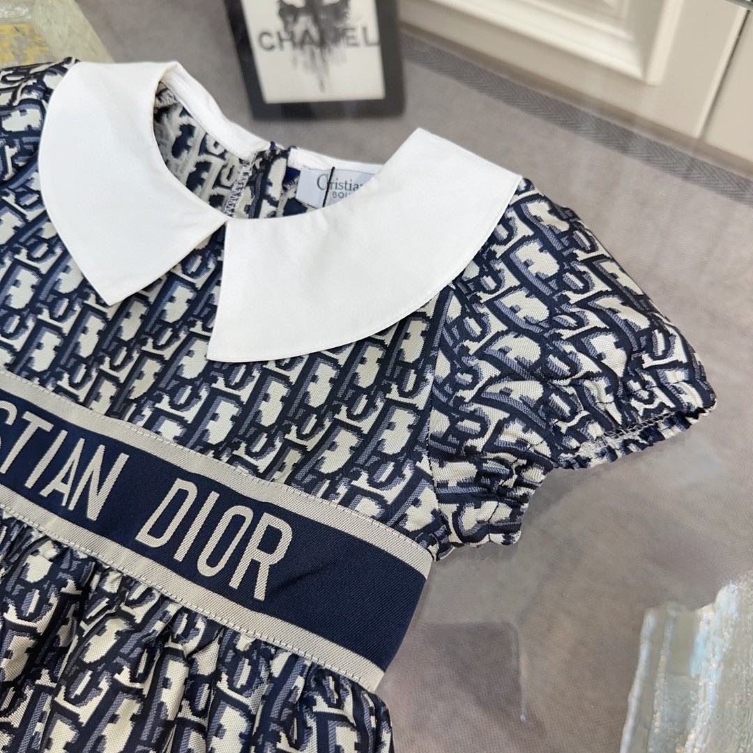 Elegant Women's Summer Dress - Dior Inspired, Cute Doll Collar, Premium Fabric 4 a1741863907792 4025