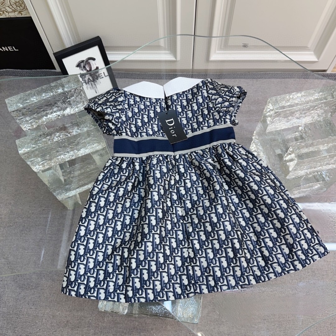 Elegant Women's Summer Dress - Dior Inspired, Cute Doll Collar, Premium Fabric 9 a1741863909515 4488