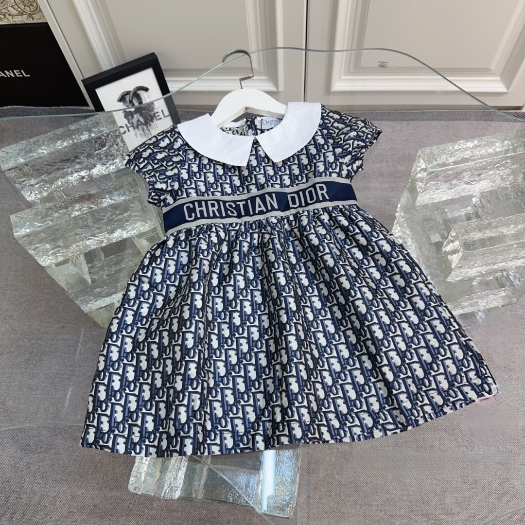 Elegant Women's Summer Dress - Dior Inspired, Cute Doll Collar, Premium Fabric 10 a1741863909519 4048