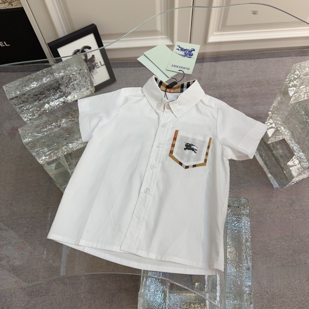 Burberry Infant Classic Shirt - Custom Fabric, Ready to Ship 2 a1742361839549 2574