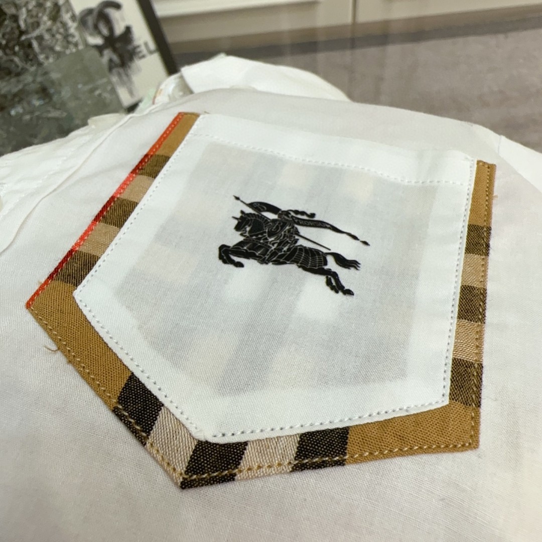 Burberry Infant Classic Shirt - Custom Fabric, Ready to Ship 6 a1742361839556 4857