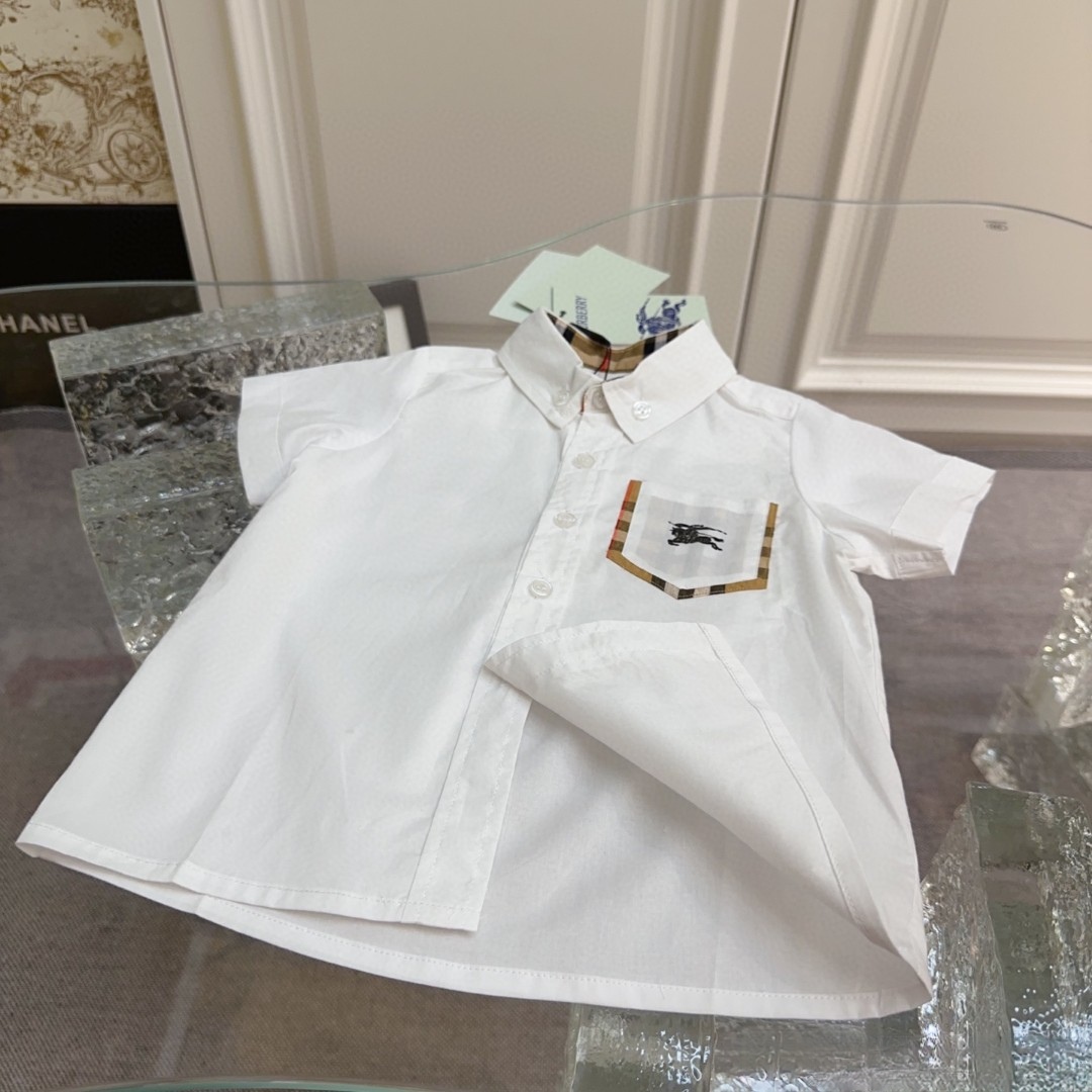 Burberry Infant Classic Shirt - Custom Fabric, Ready to Ship 8 a1742361841629 0268