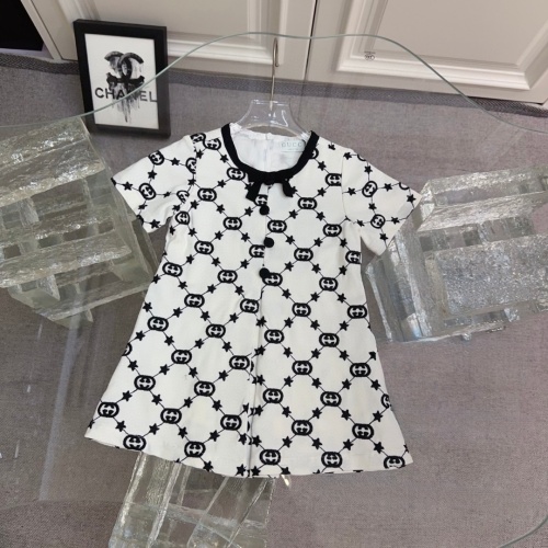 Gucci Kids Dress with Embroidered Pattern and Logo - Sizes 80-160cm 1 Gucci Kids Dress with Embroidered Pattern and Logo - Sizes 80-160cm