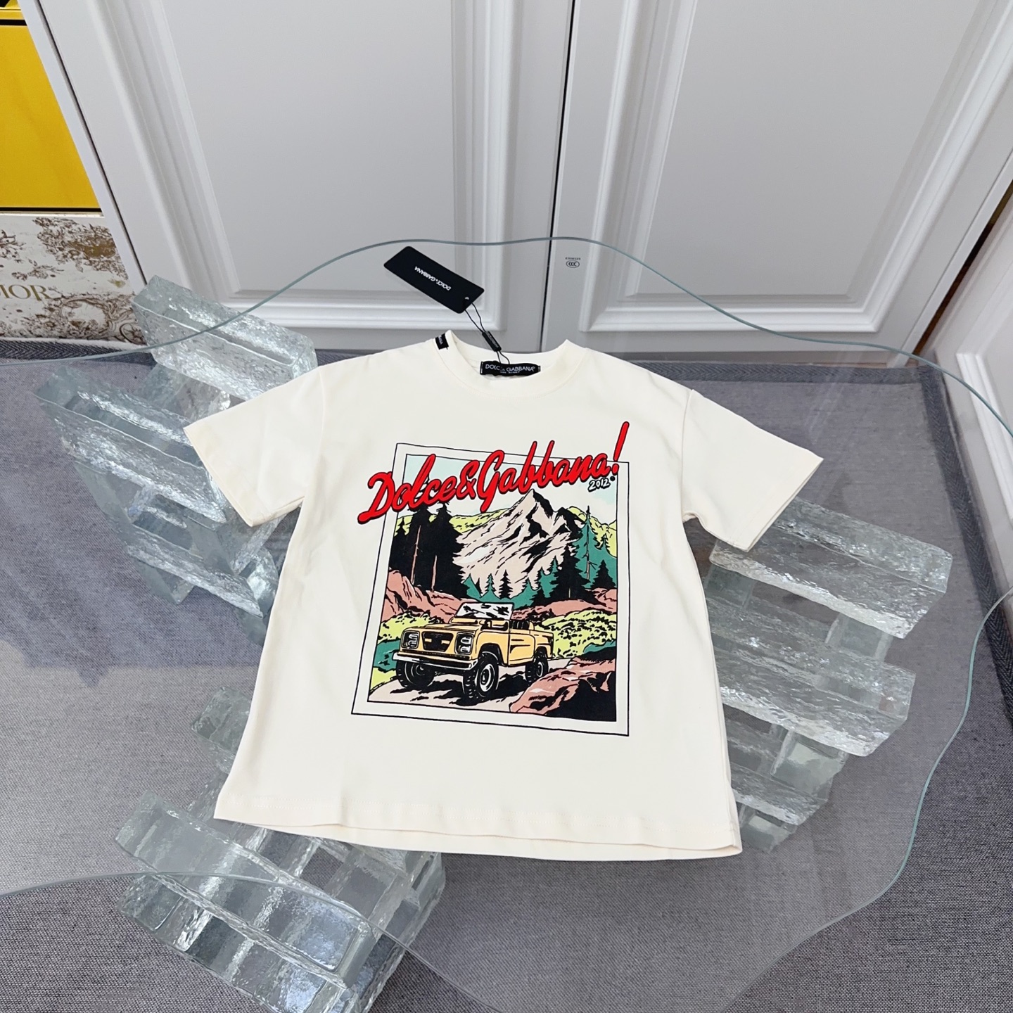 Sin descuento @79 Tallas: 100-150 DOL&GAANA Dolce & Gabbana Camiseta de manga corta para niños nueva temporada primaver…