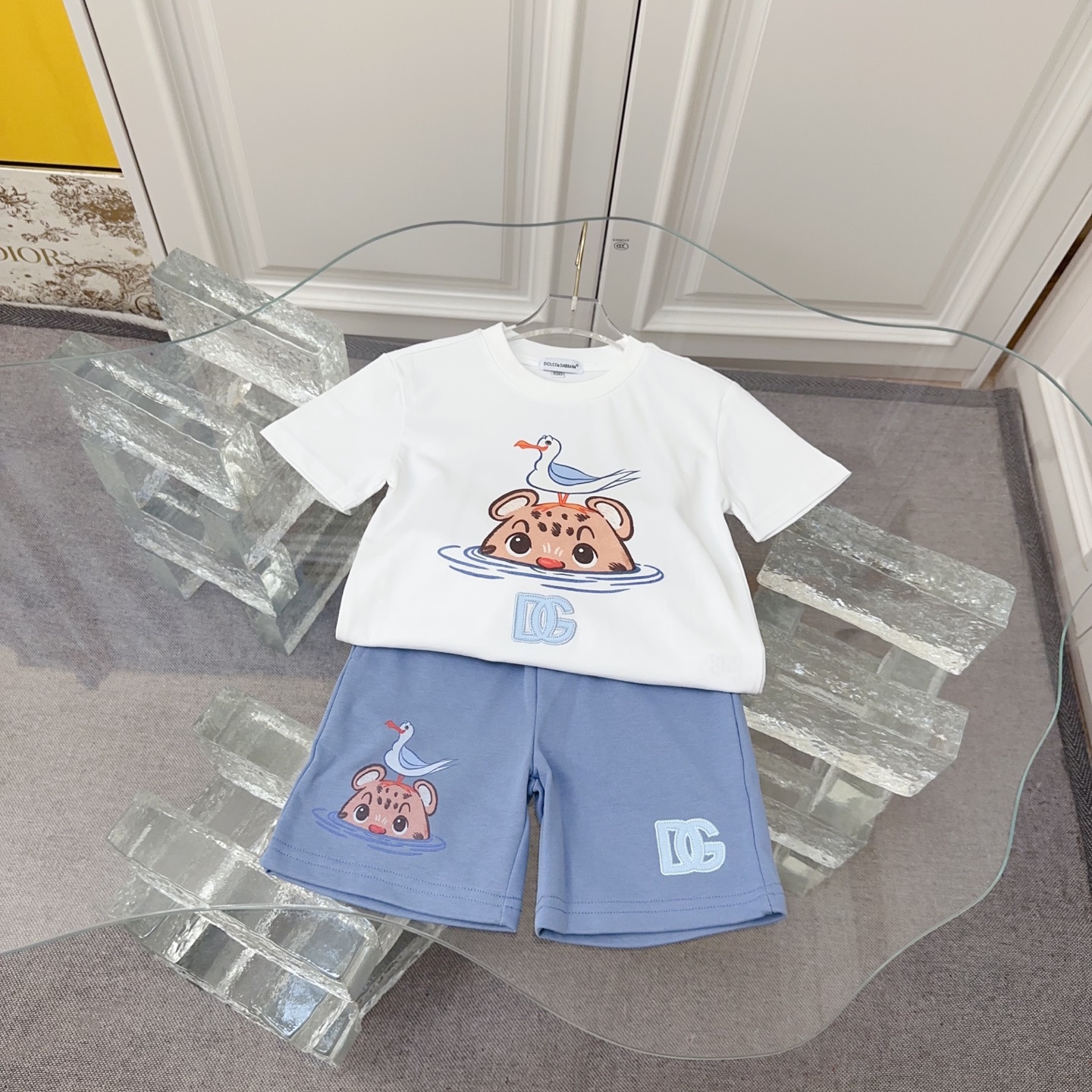 @168 ¡Nuevo conjunto de hermanos🆕🆕2026 SS nuevo producto de verano, conjunto de pantalón para niño de alta gama DG!🌸…