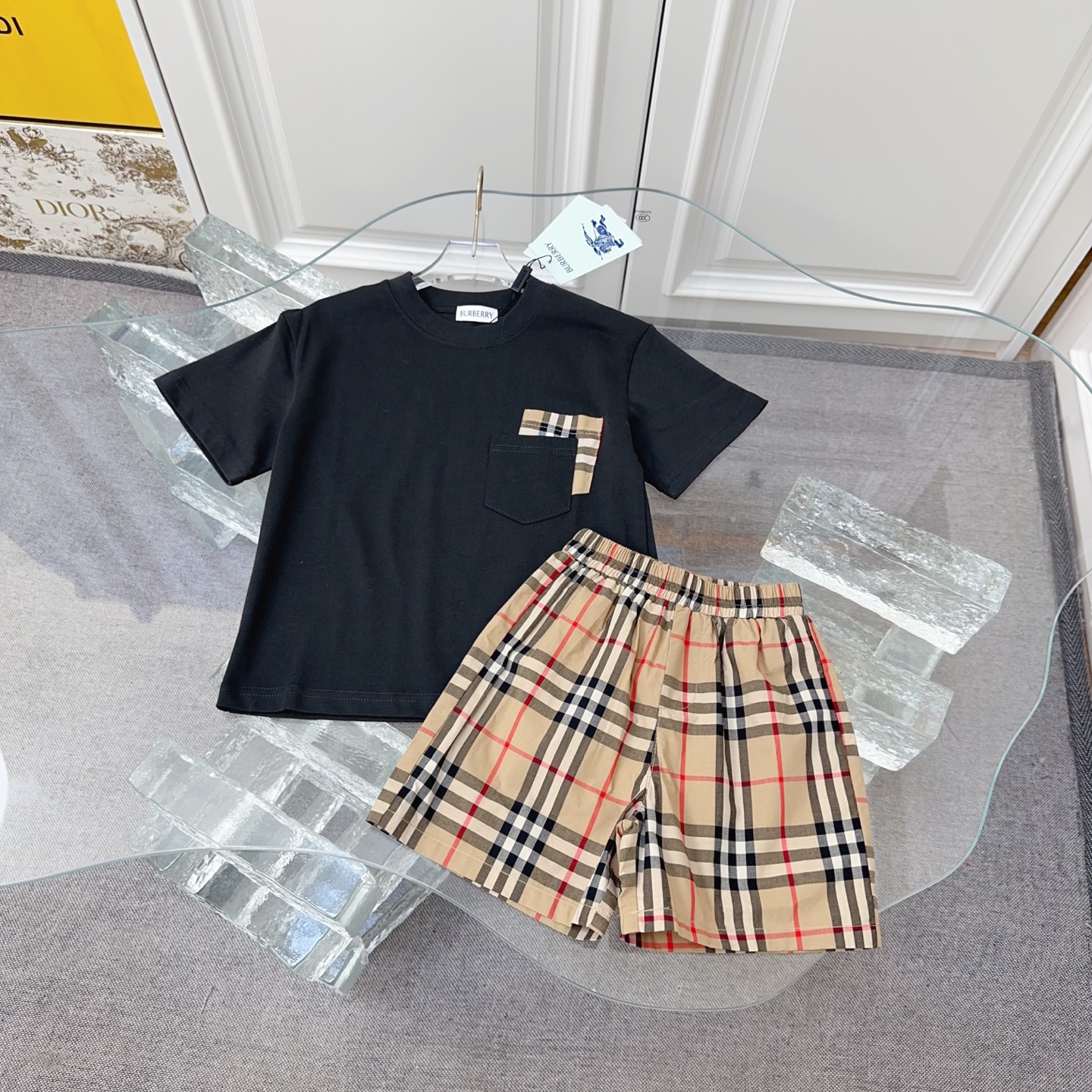 @138 venta rápida, tallas 100-160, ¡llega el conjunto clásico de cuadros imprescindible para niños modernos! …