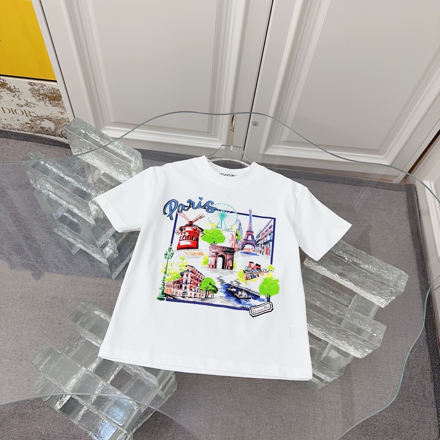 Precio de volumen ¥79 Sin Shao DIOR Dior 2026 camiseta de manga corta nueva para niños de primavera, camiseta…