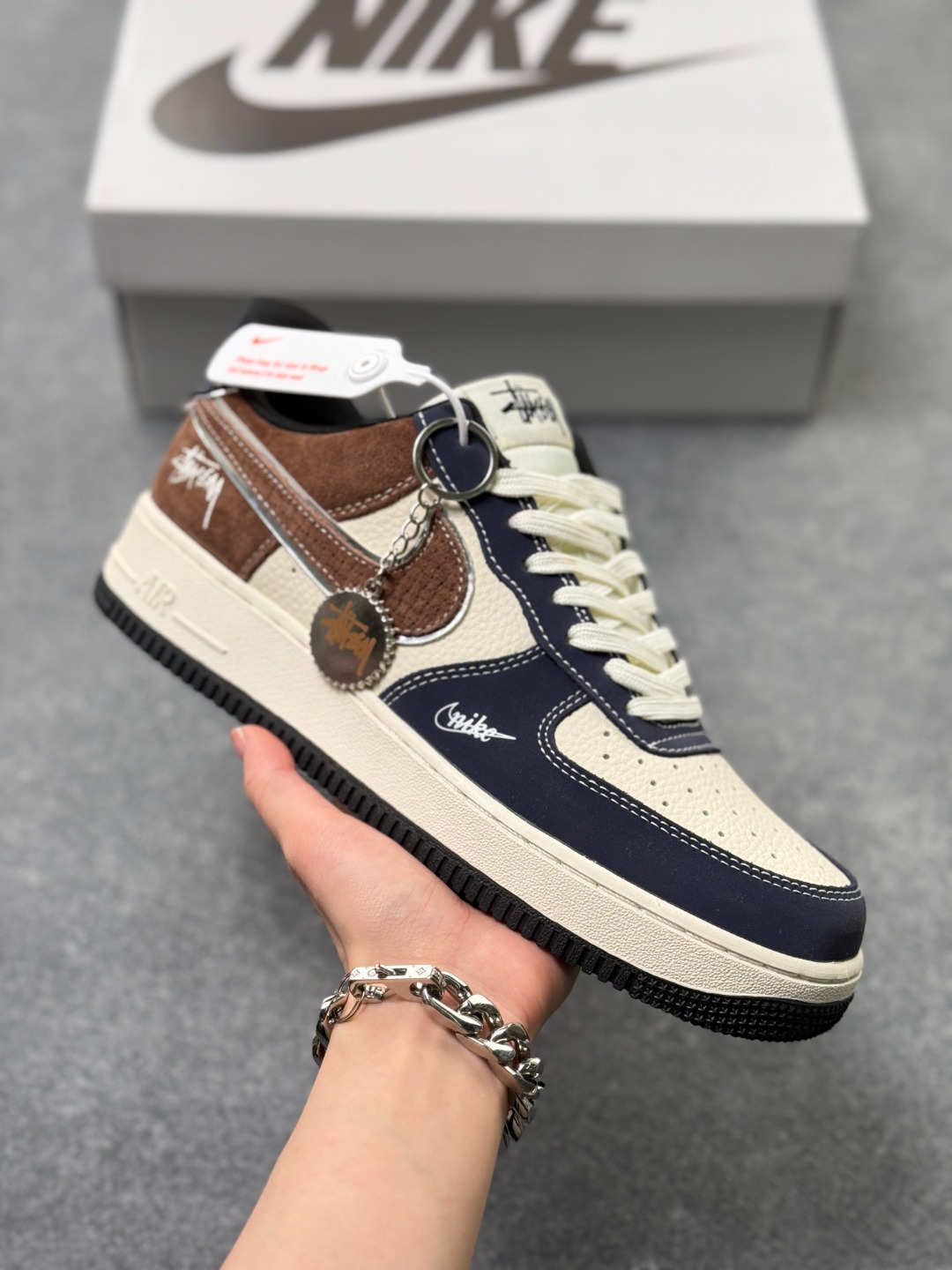 Nike Air Force 1 Low 07 x The North Face 蓝白棕小勾 官方货号:DF0188 105XK