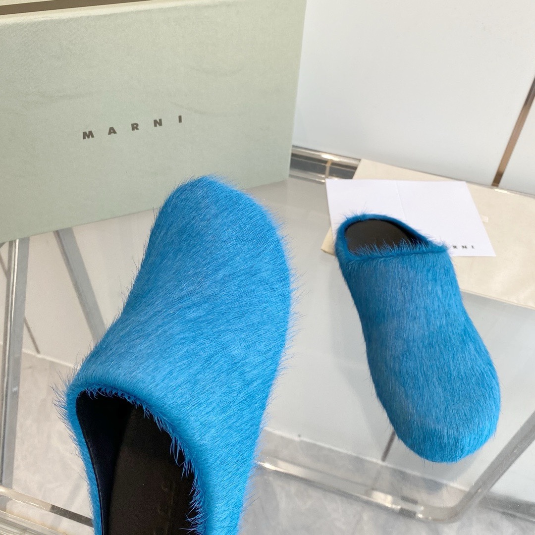 MARNI P672 Sabot Shoes: Elegant, comfortable pony hair design for women and men, sizes 35-46. - 图片 6