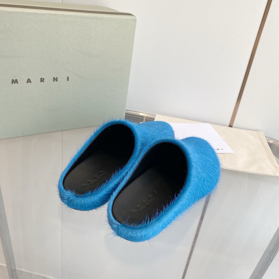 MARNI P672 Sabot Shoes: Elegant, comfortable pony hair design for women and men, sizes 35-46. - 图片 8