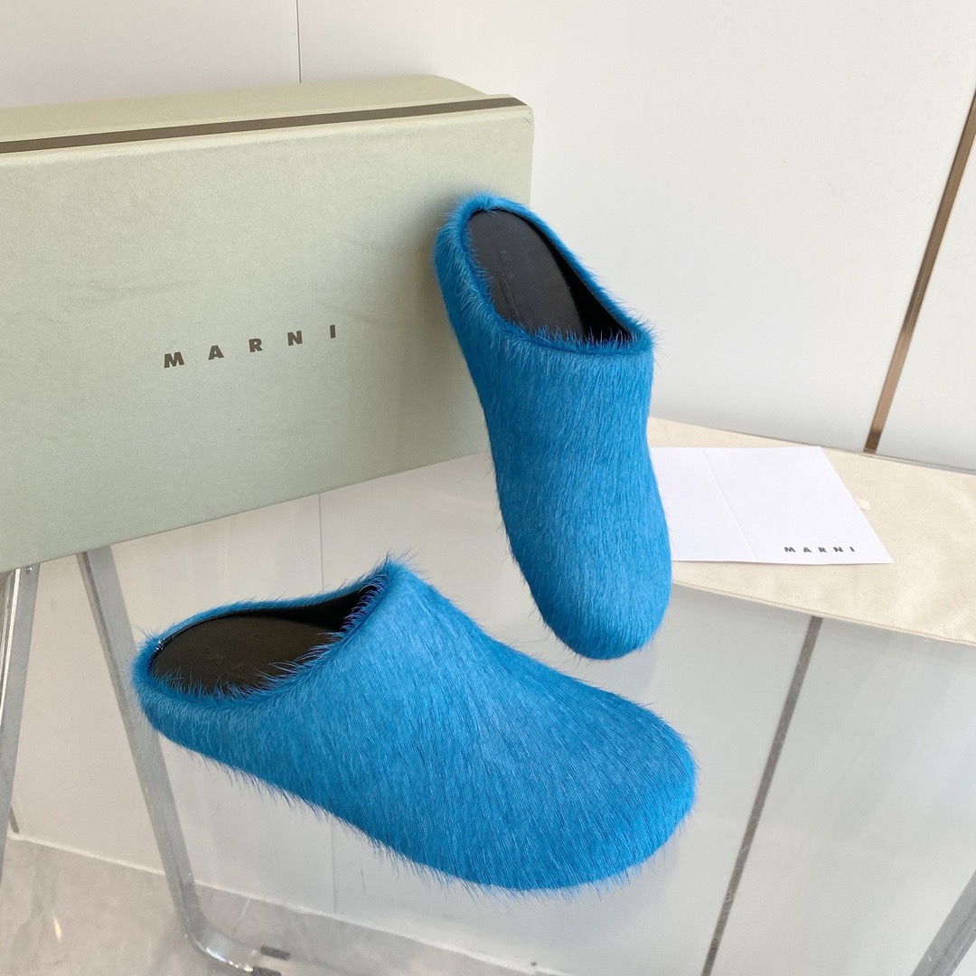 MARNI P672 Sabot Shoes: Elegant, comfortable pony hair design for women and men, sizes 35-46. - 图片 7