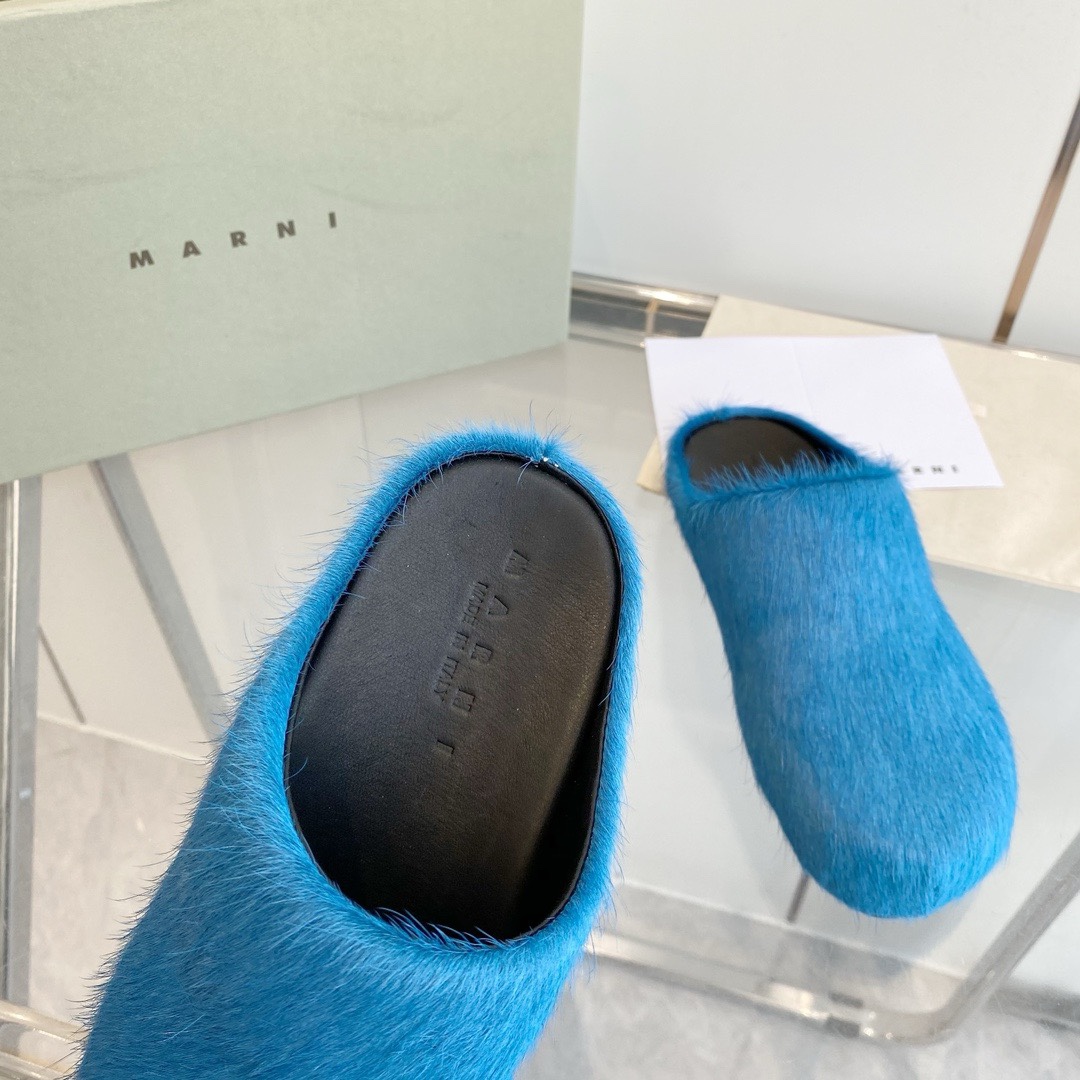 MARNI P672 Sabot Shoes: Elegant, comfortable pony hair design for women and men, sizes 35-46. - 图片 5