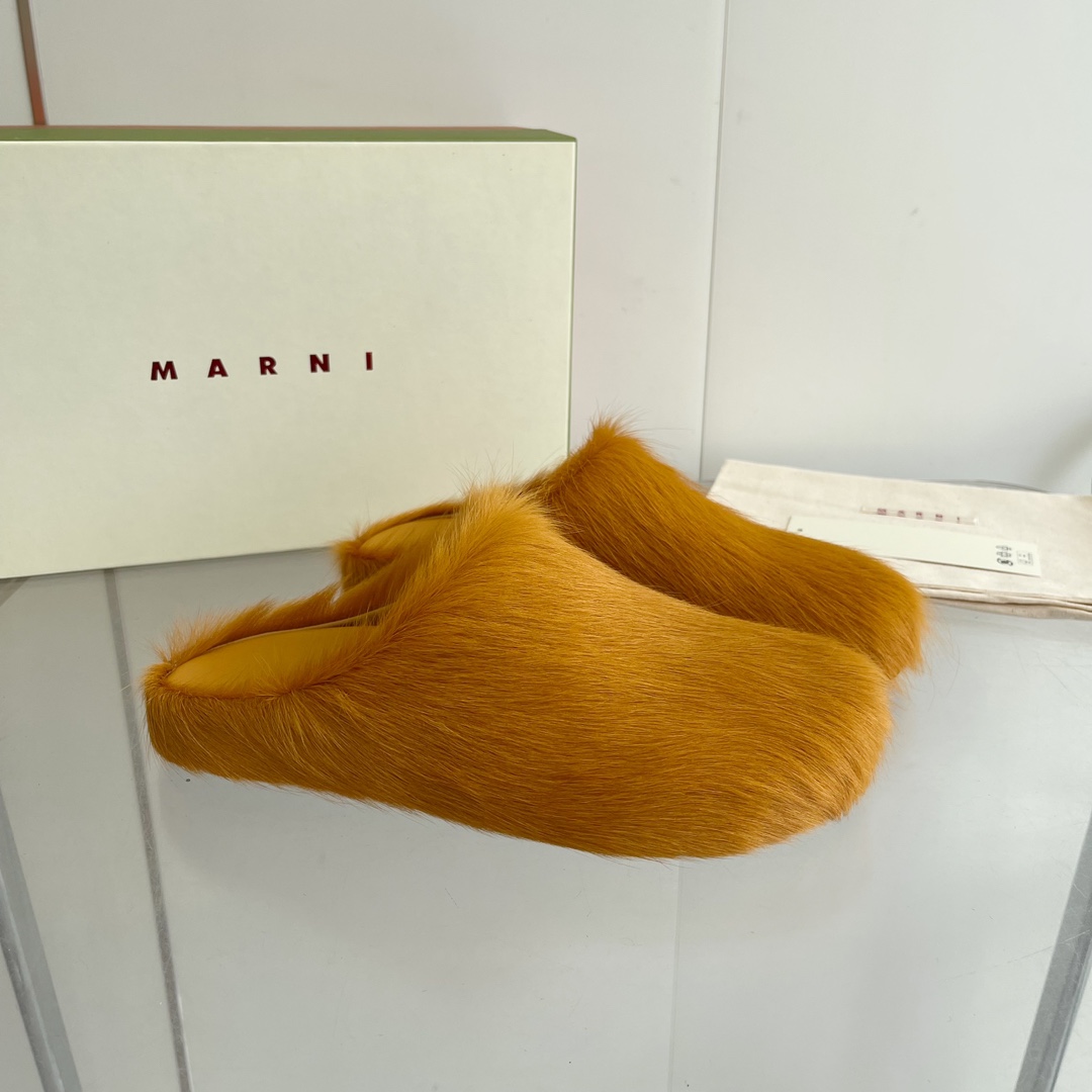 MARNI P672 Sabot Shoes: Elegant, comfortable pony hair footwear for women and men, sizes 35-46. - 图片 3