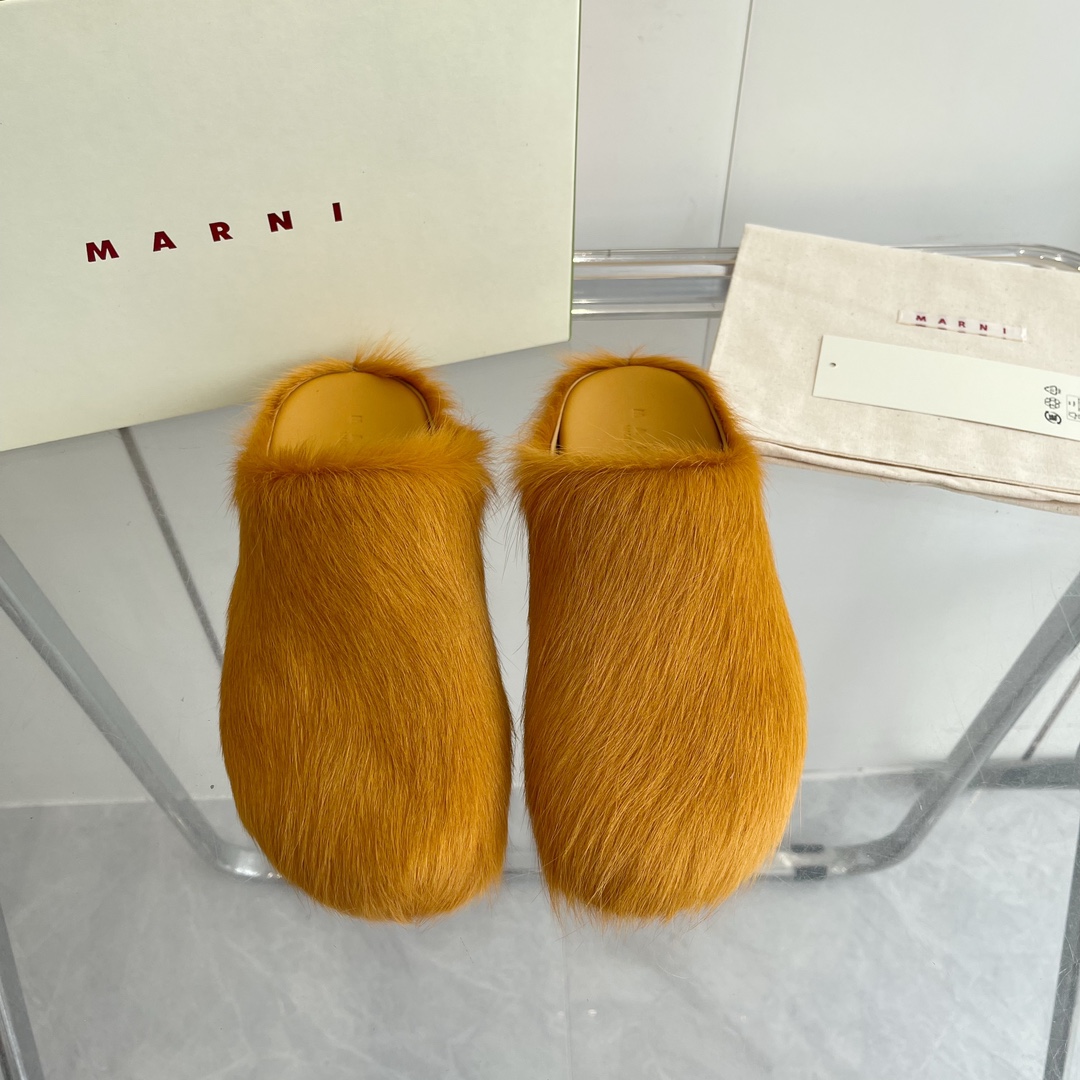 MARNI P672 Sabot Shoes: Elegant, comfortable pony hair footwear for women and men, sizes 35-46. - 图片 1