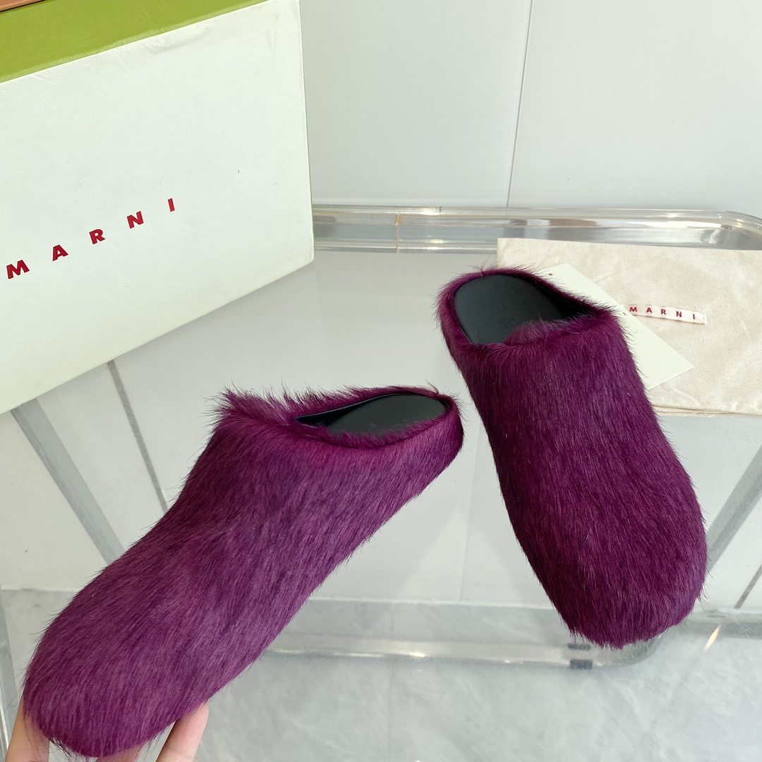 MARNI Sabot Shoes: Stylish, Comfortable, and Versatile Pony Hair Footwear for Women and Men - 图片 5